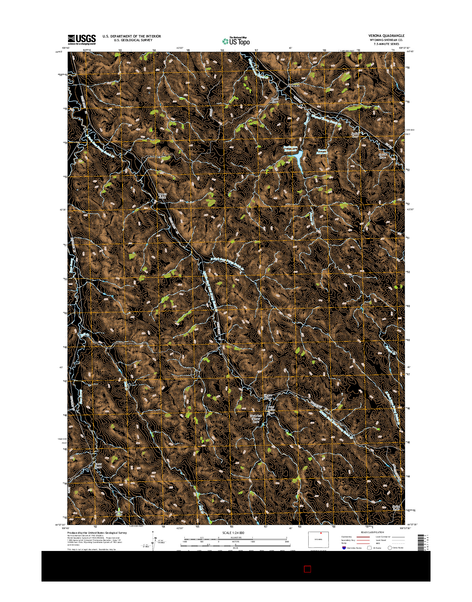 USGS US TOPO 7.5-MINUTE MAP FOR VERONA, WY 2015