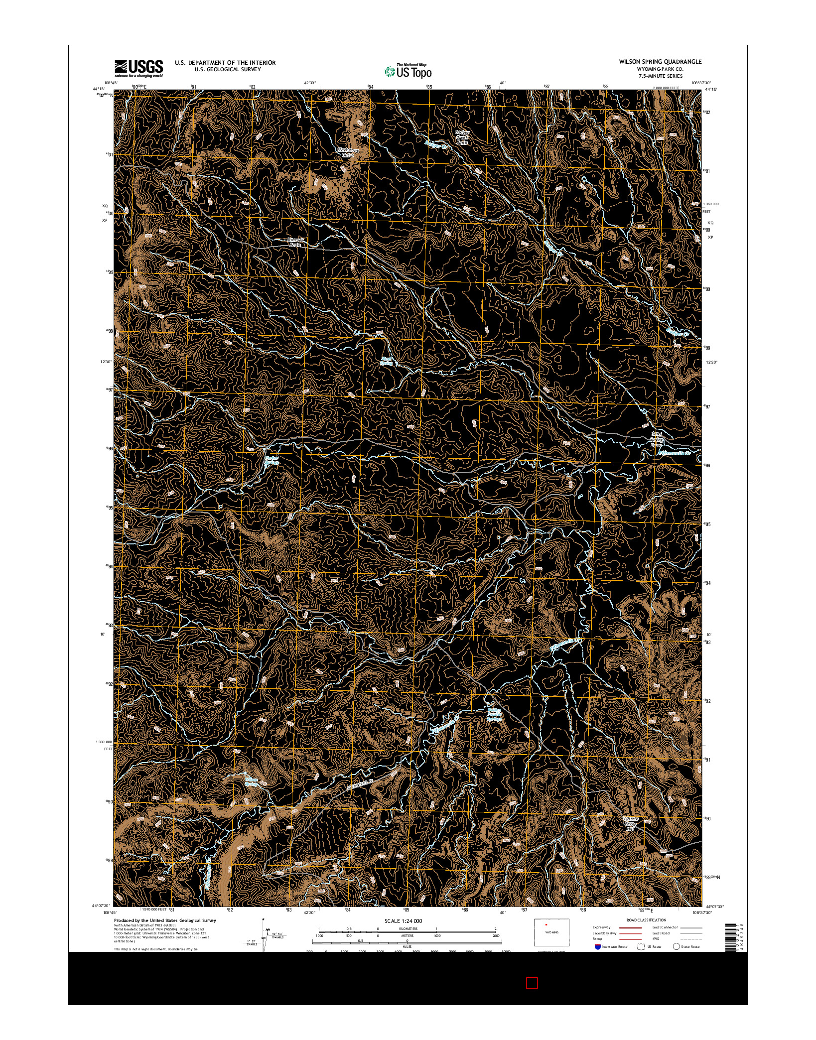 USGS US TOPO 7.5-MINUTE MAP FOR WILSON SPRING, WY 2015