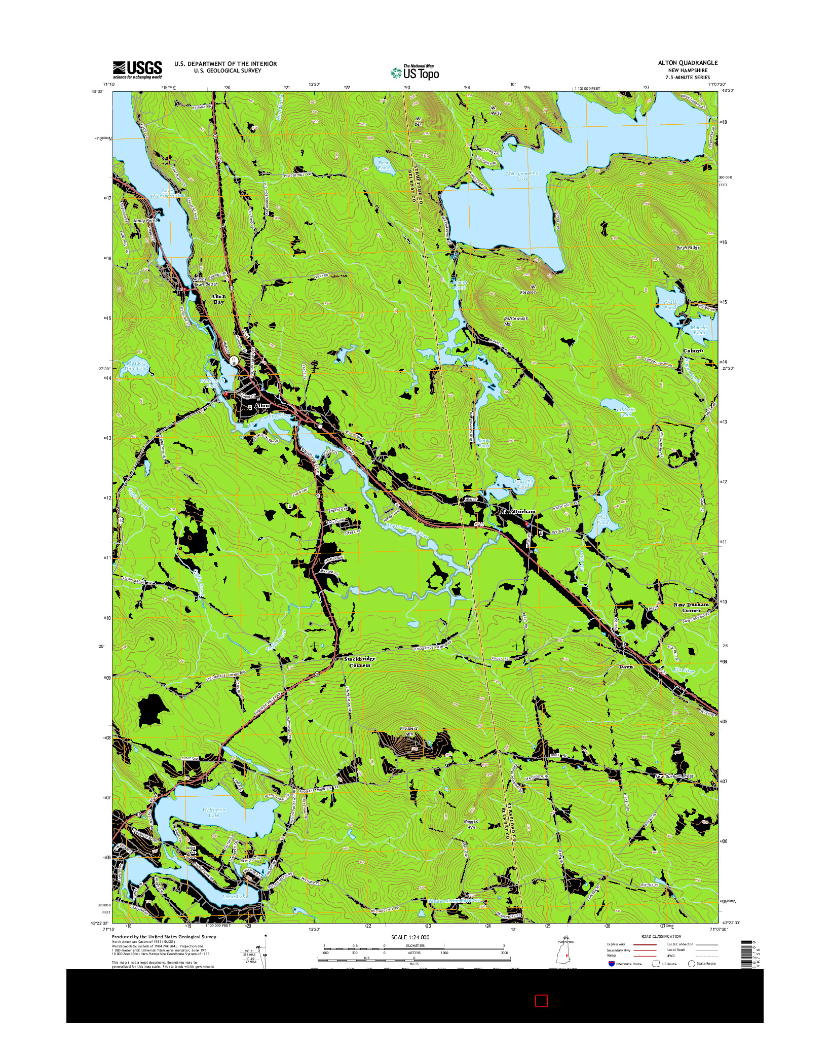 USGS US TOPO 7.5-MINUTE MAP FOR ALTON, NH 2015