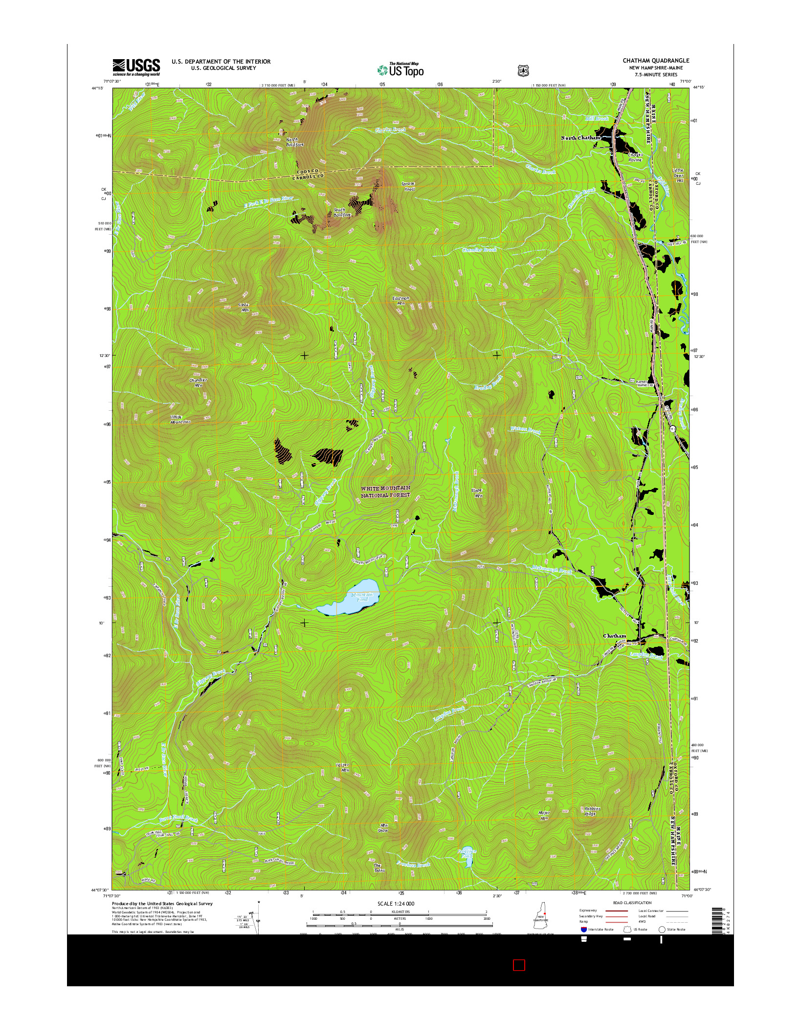 USGS US TOPO 7.5-MINUTE MAP FOR CHATHAM, NH-ME 2015