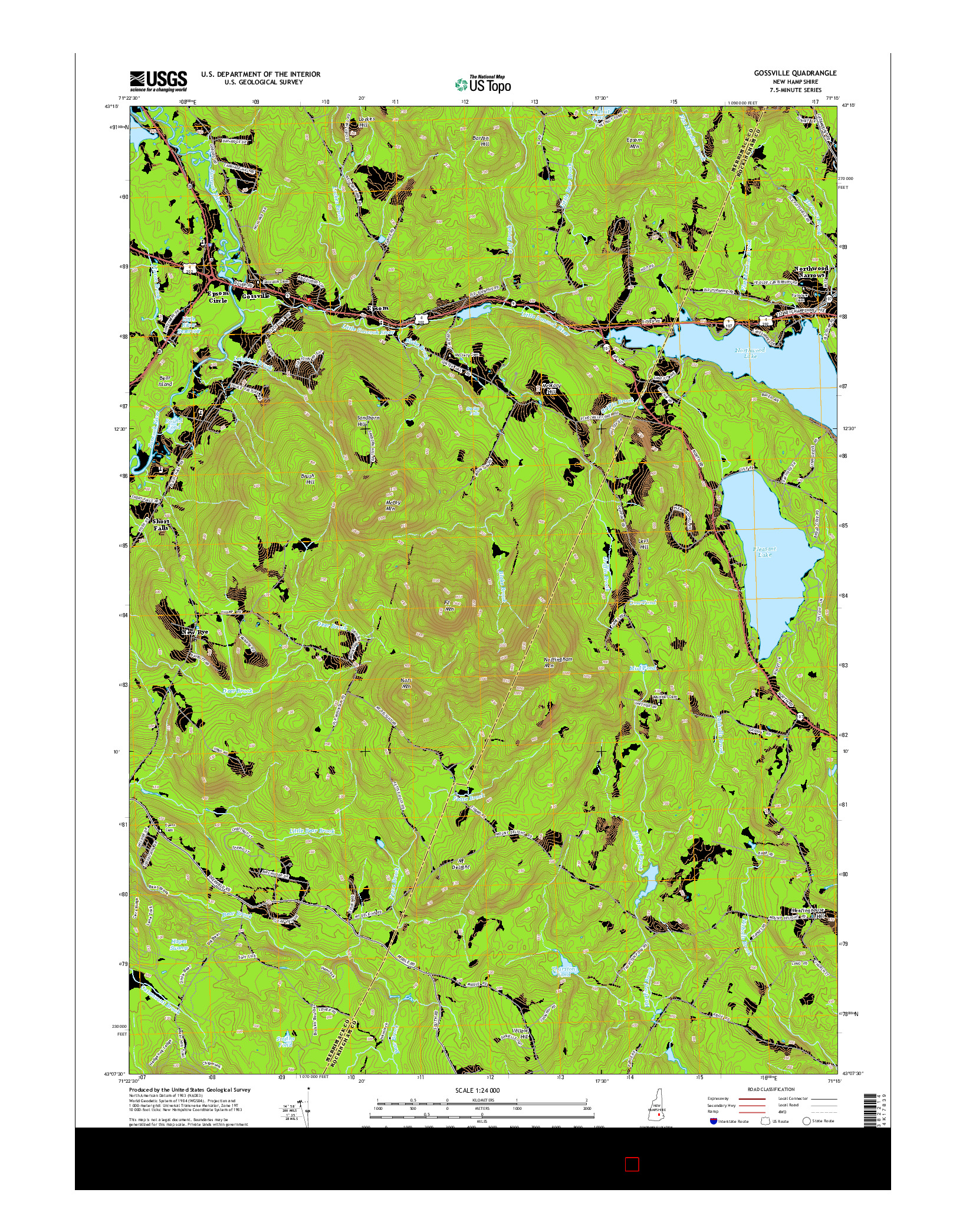 USGS US TOPO 7.5-MINUTE MAP FOR GOSSVILLE, NH 2015