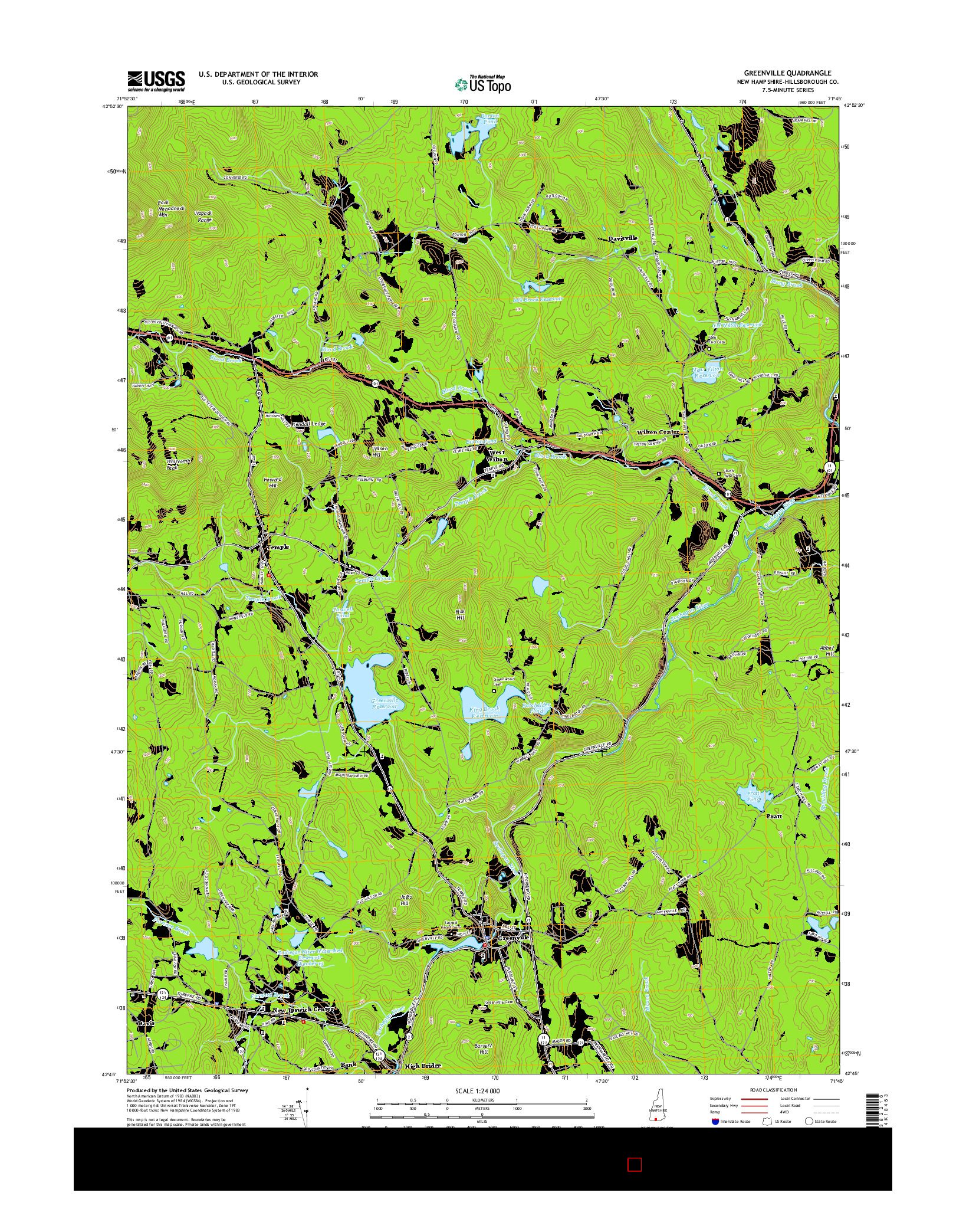 USGS US TOPO 7.5-MINUTE MAP FOR GREENVILLE, NH 2015