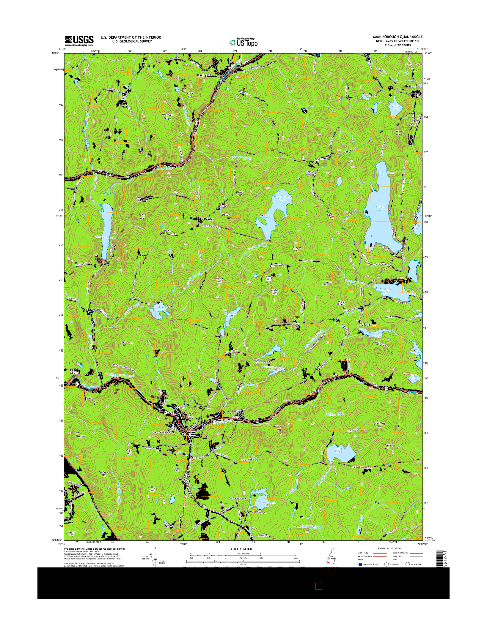 USGS US TOPO 7.5-MINUTE MAP FOR MARLBOROUGH, NH 2015