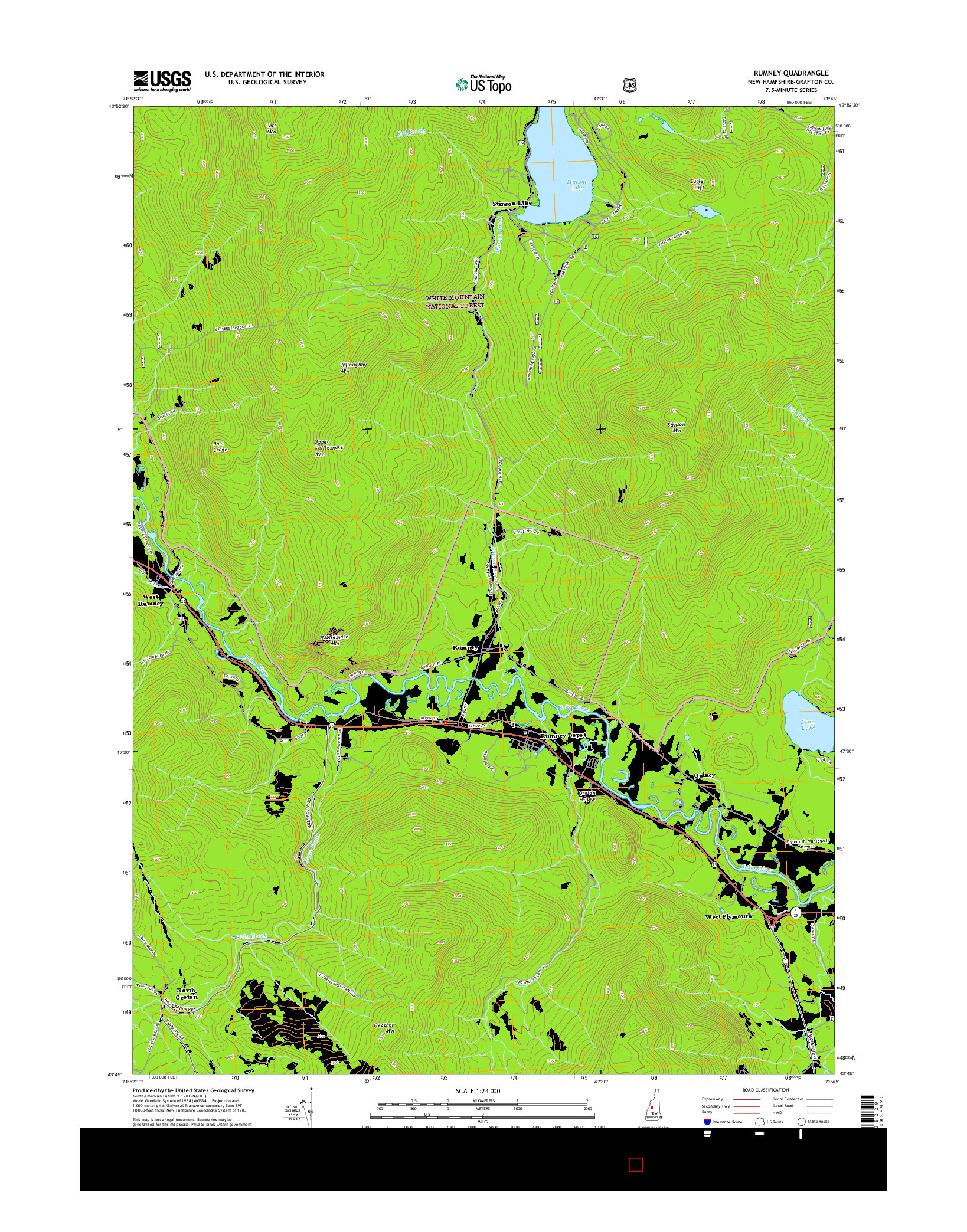 USGS US TOPO 7.5-MINUTE MAP FOR RUMNEY, NH 2015