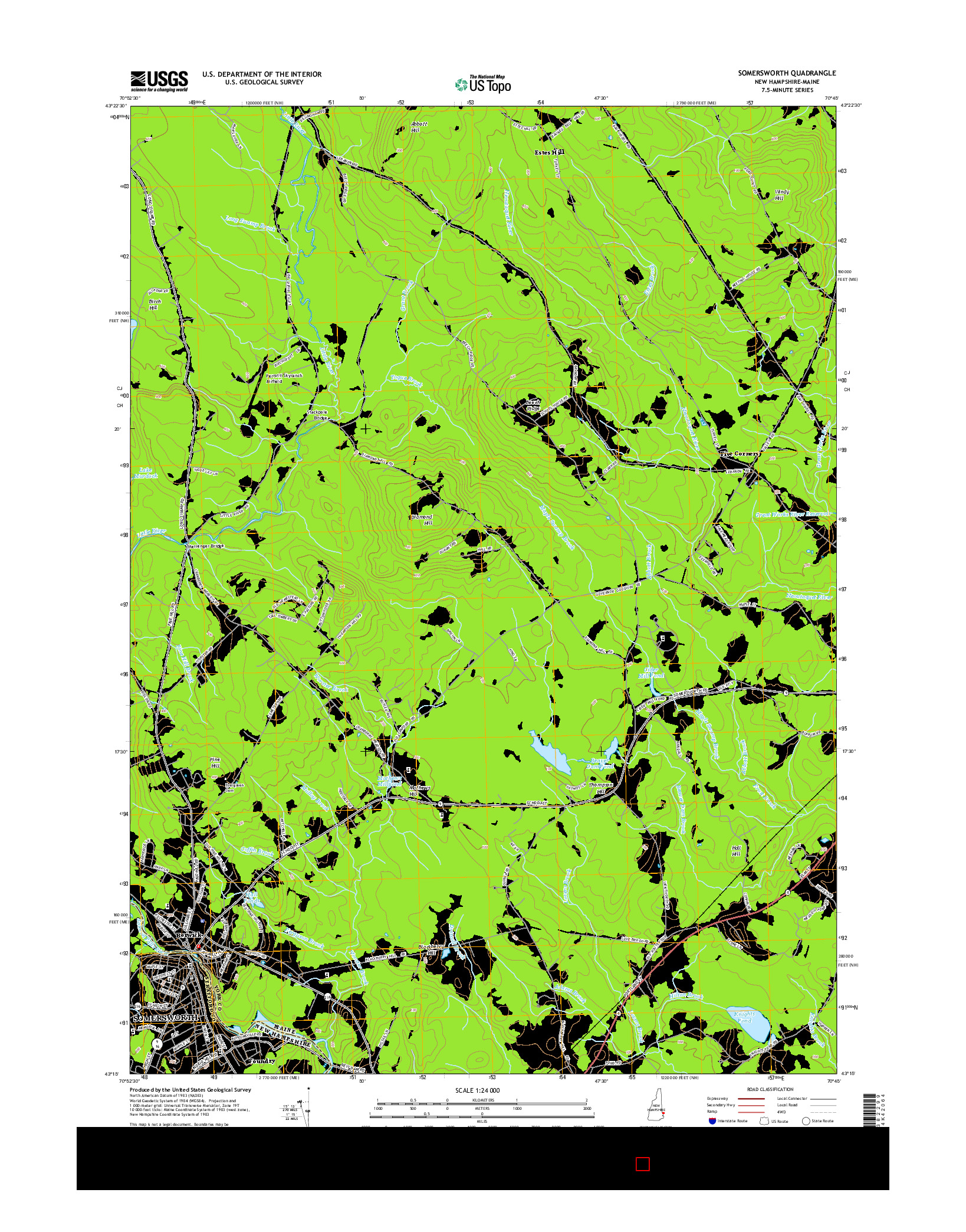 USGS US TOPO 7.5-MINUTE MAP FOR SOMERSWORTH, NH-ME 2015