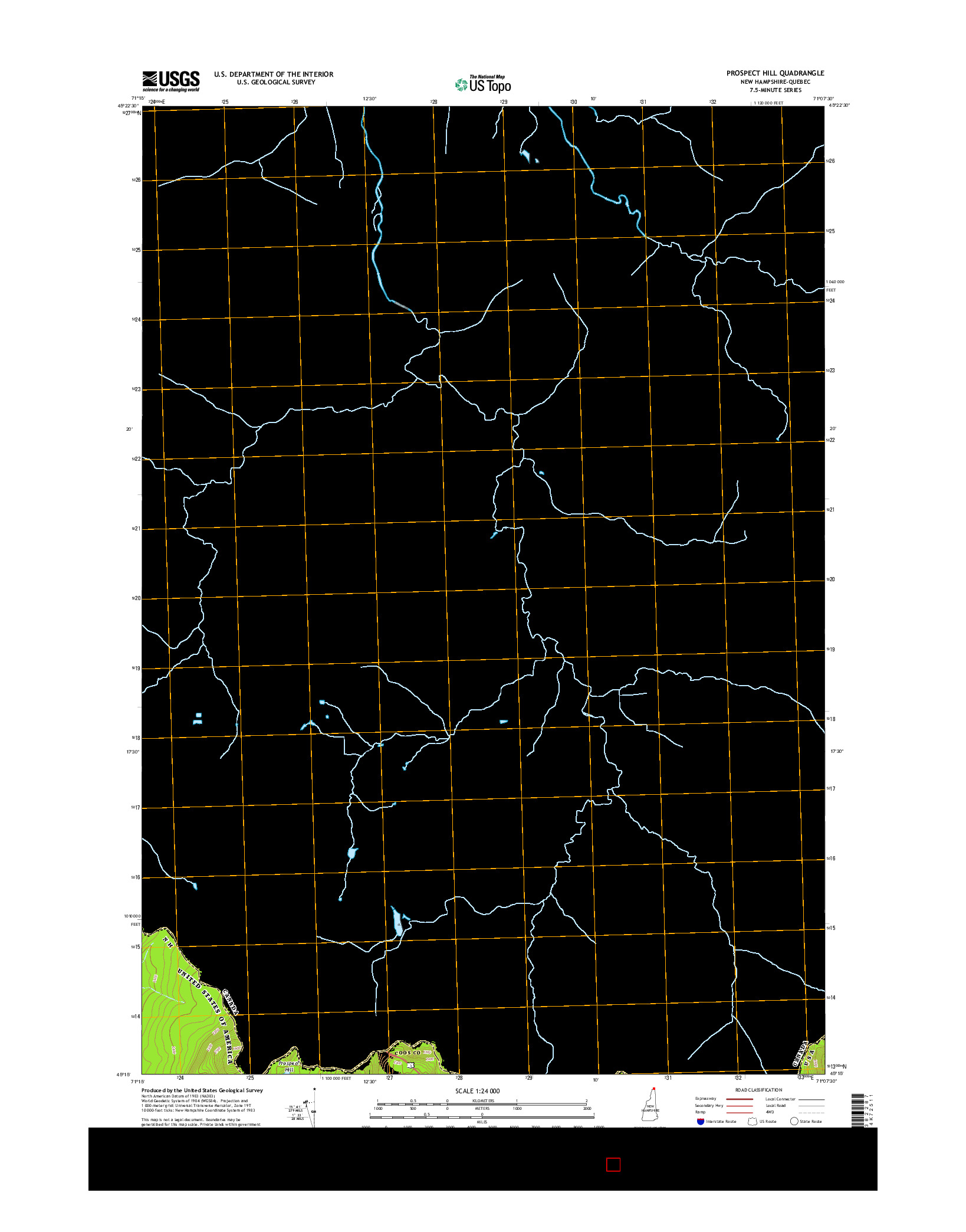 USGS US TOPO 7.5-MINUTE MAP FOR PROSPECT HILL, NH-QC 2015