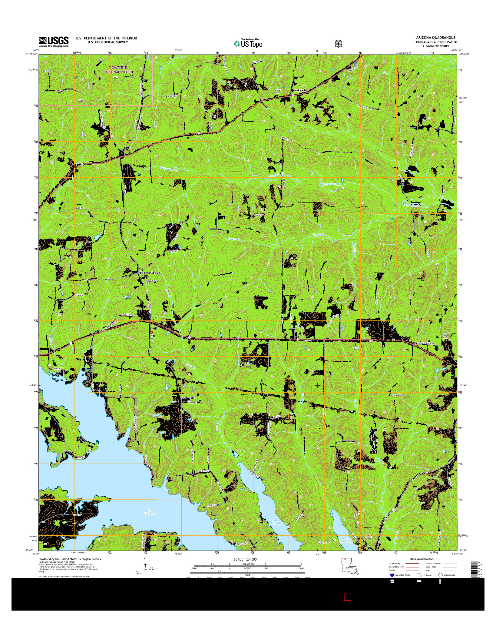USGS US TOPO 7.5-MINUTE MAP FOR ARIZONA, LA 2015