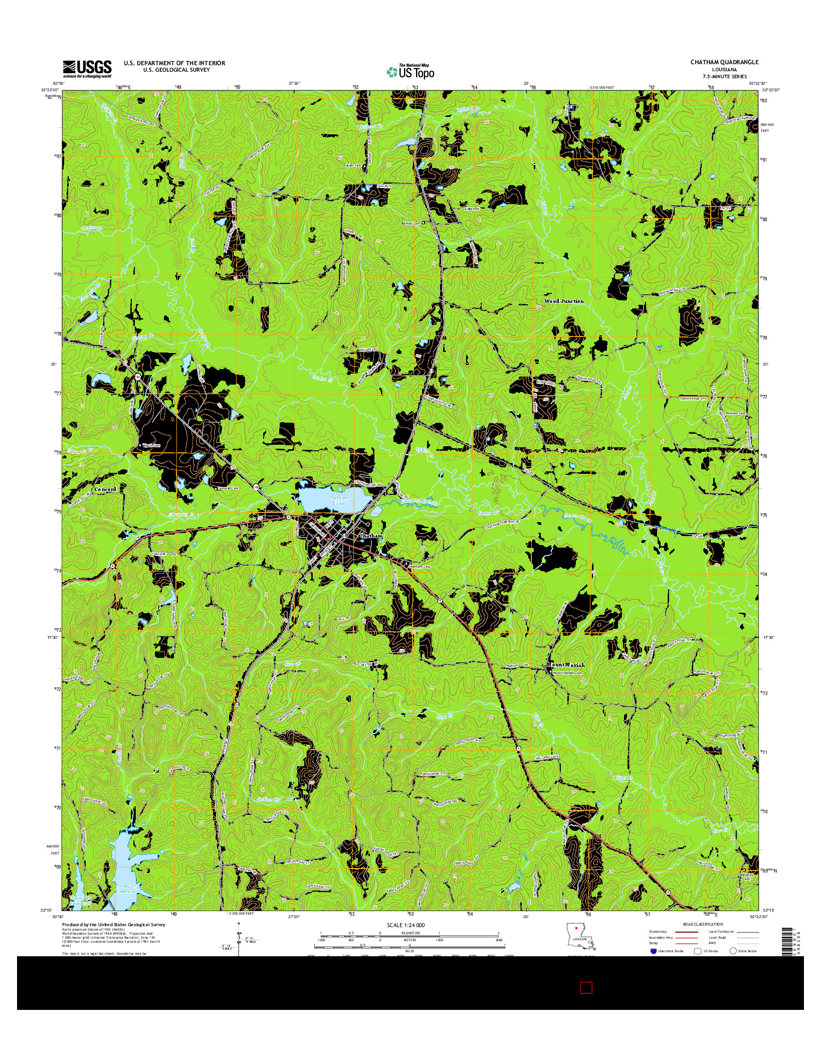 USGS US TOPO 7.5-MINUTE MAP FOR CHATHAM, LA 2015