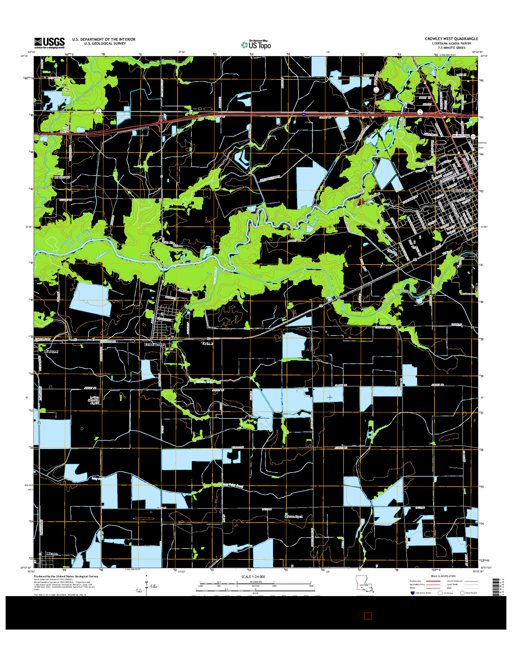 USGS US TOPO 7.5-MINUTE MAP FOR CROWLEY WEST, LA 2015