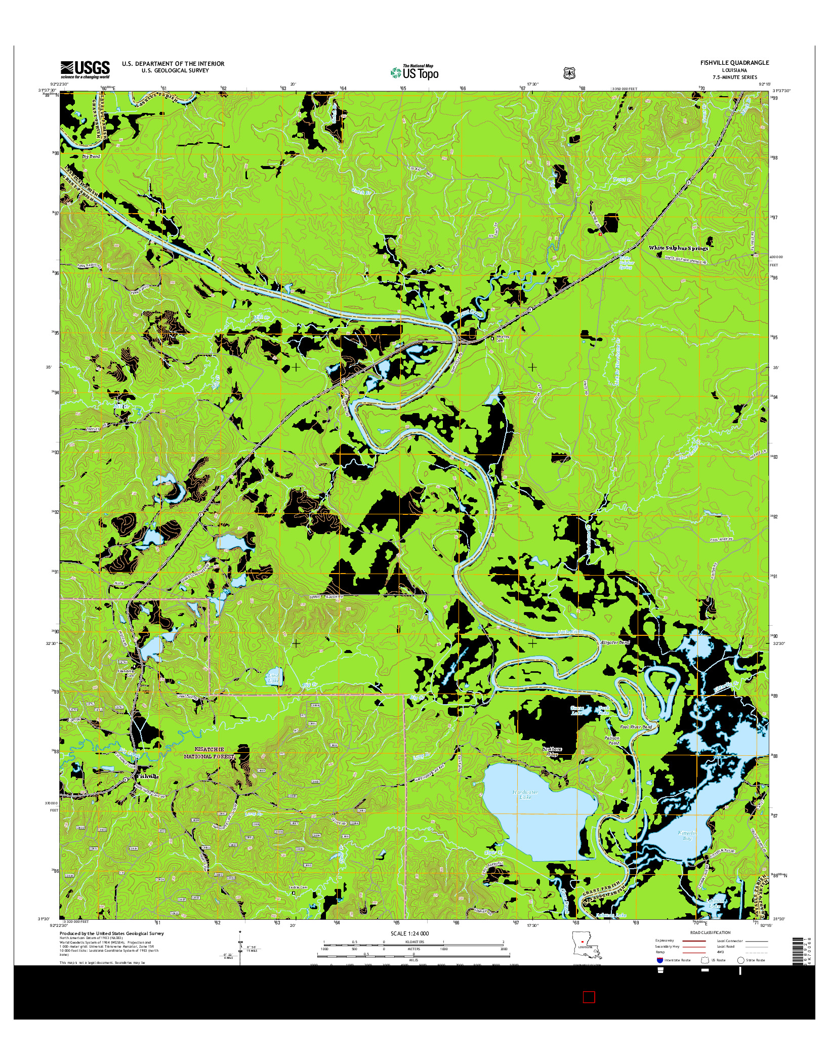 USGS US TOPO 7.5-MINUTE MAP FOR FISHVILLE, LA 2015