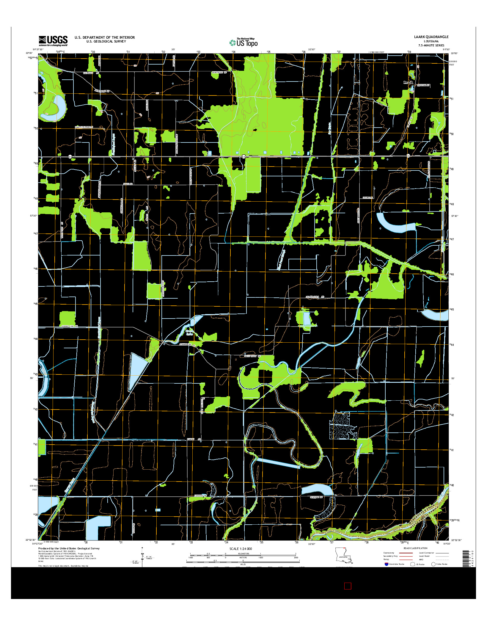 USGS US TOPO 7.5-MINUTE MAP FOR LAARK, LA 2015