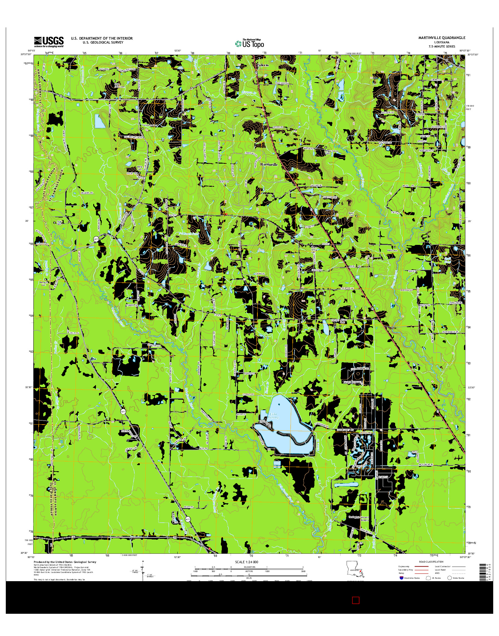 USGS US TOPO 7.5-MINUTE MAP FOR MARTINVILLE, LA 2015