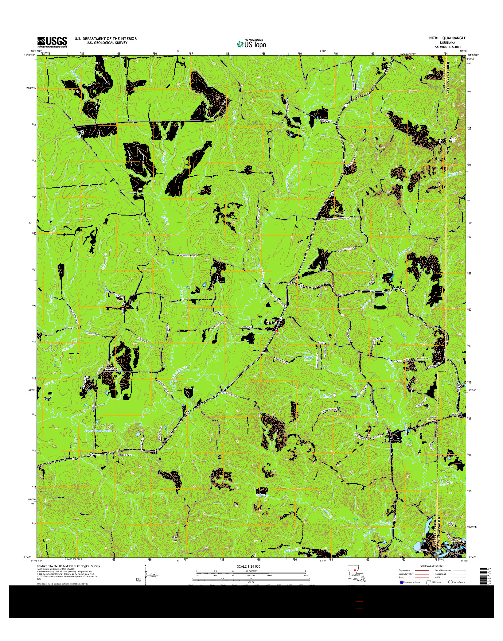 USGS US TOPO 7.5-MINUTE MAP FOR NICKEL, LA 2015
