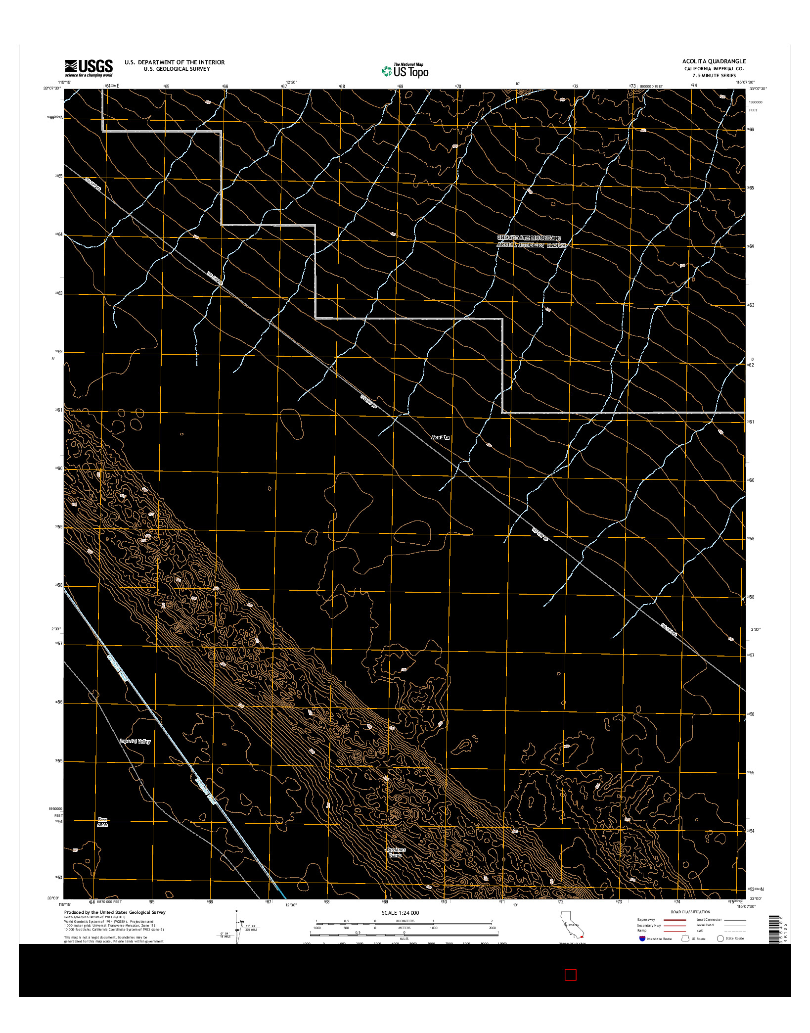 USGS US TOPO 7.5-MINUTE MAP FOR ACOLITA, CA 2015