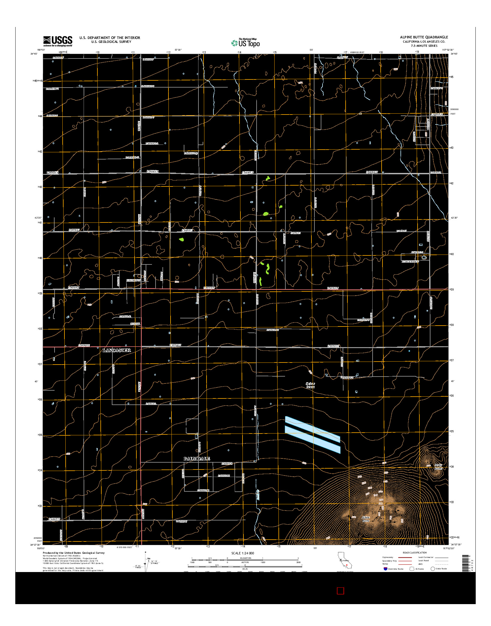 USGS US TOPO 7.5-MINUTE MAP FOR ALPINE BUTTE, CA 2015