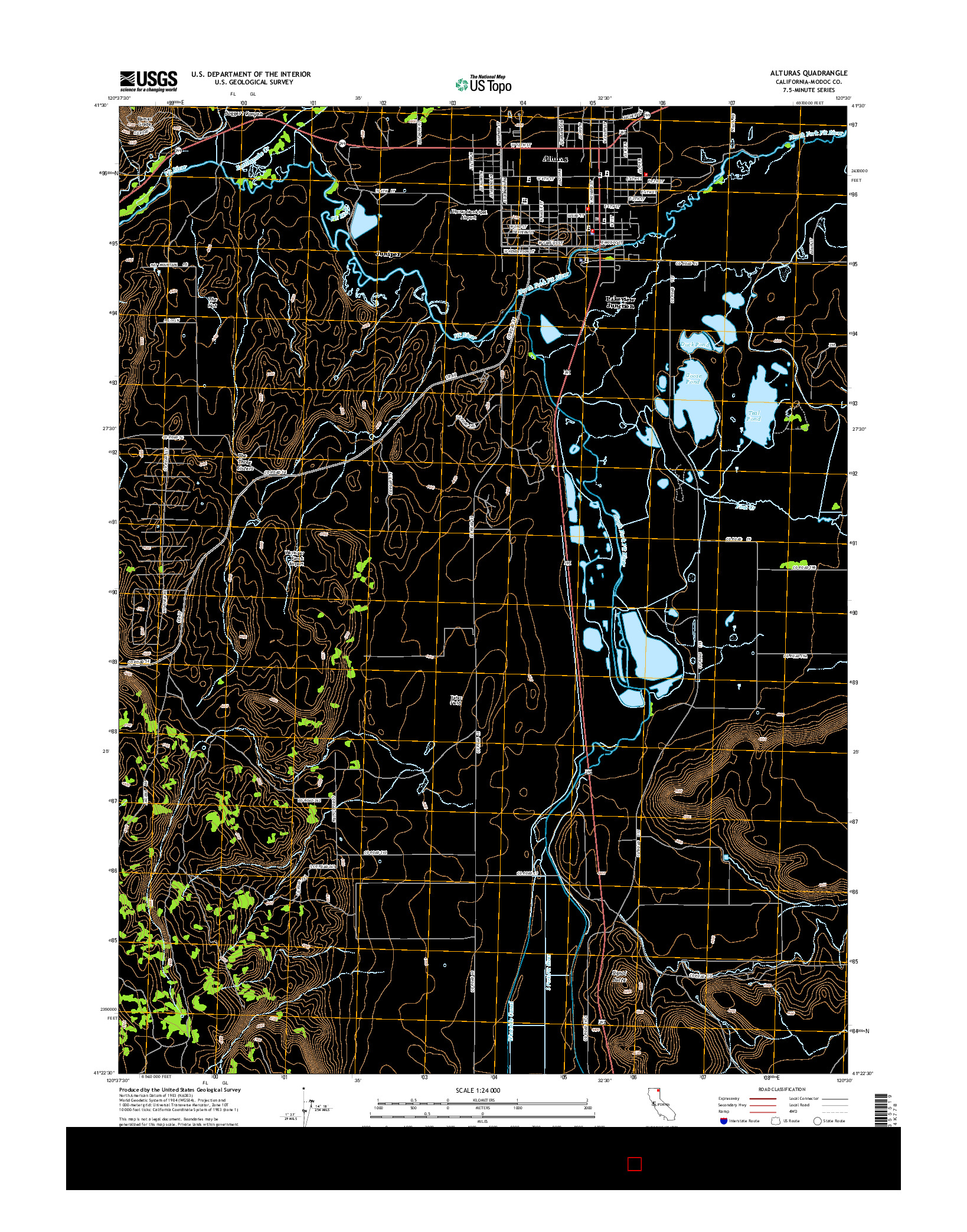 USGS US TOPO 7.5-MINUTE MAP FOR ALTURAS, CA 2015