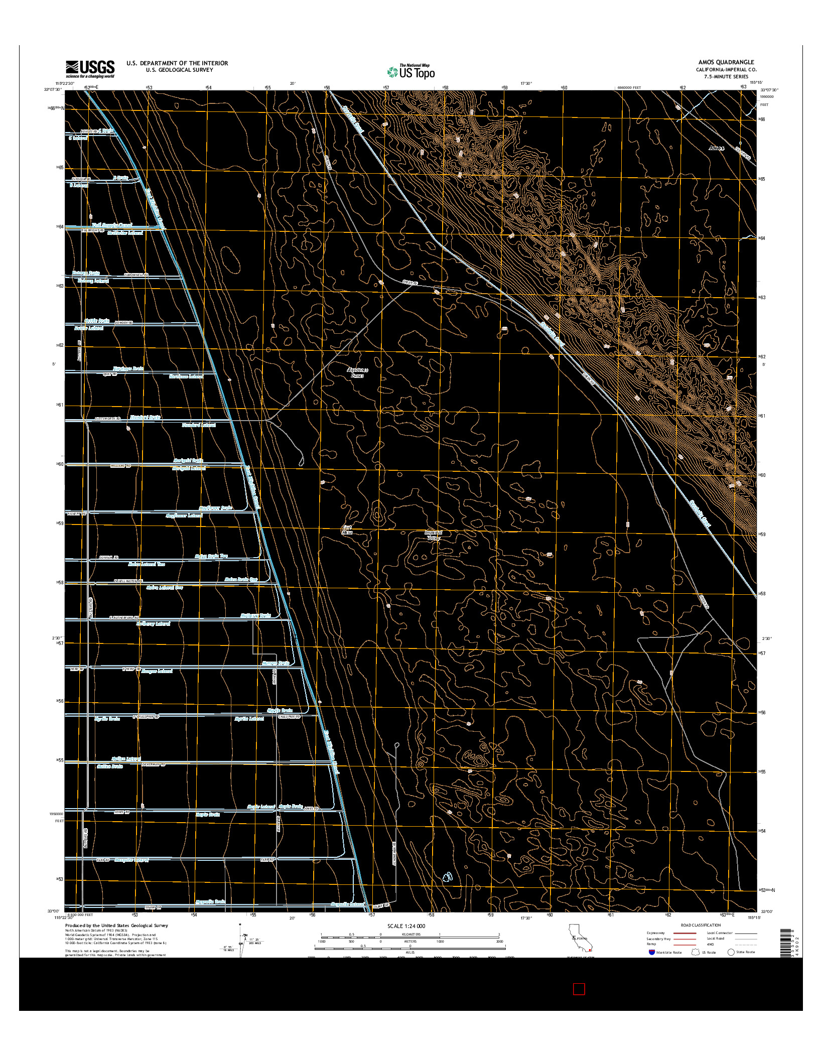 USGS US TOPO 7.5-MINUTE MAP FOR AMOS, CA 2015