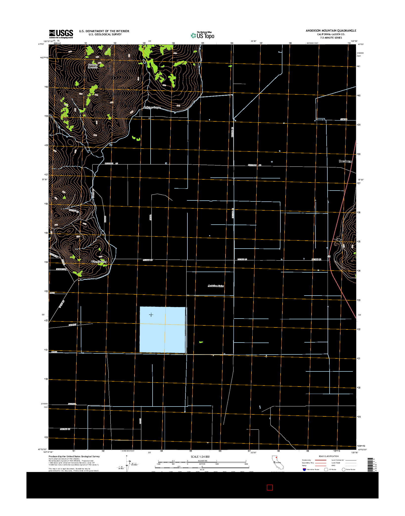 USGS US TOPO 7.5-MINUTE MAP FOR ANDERSON MOUNTAIN, CA 2015