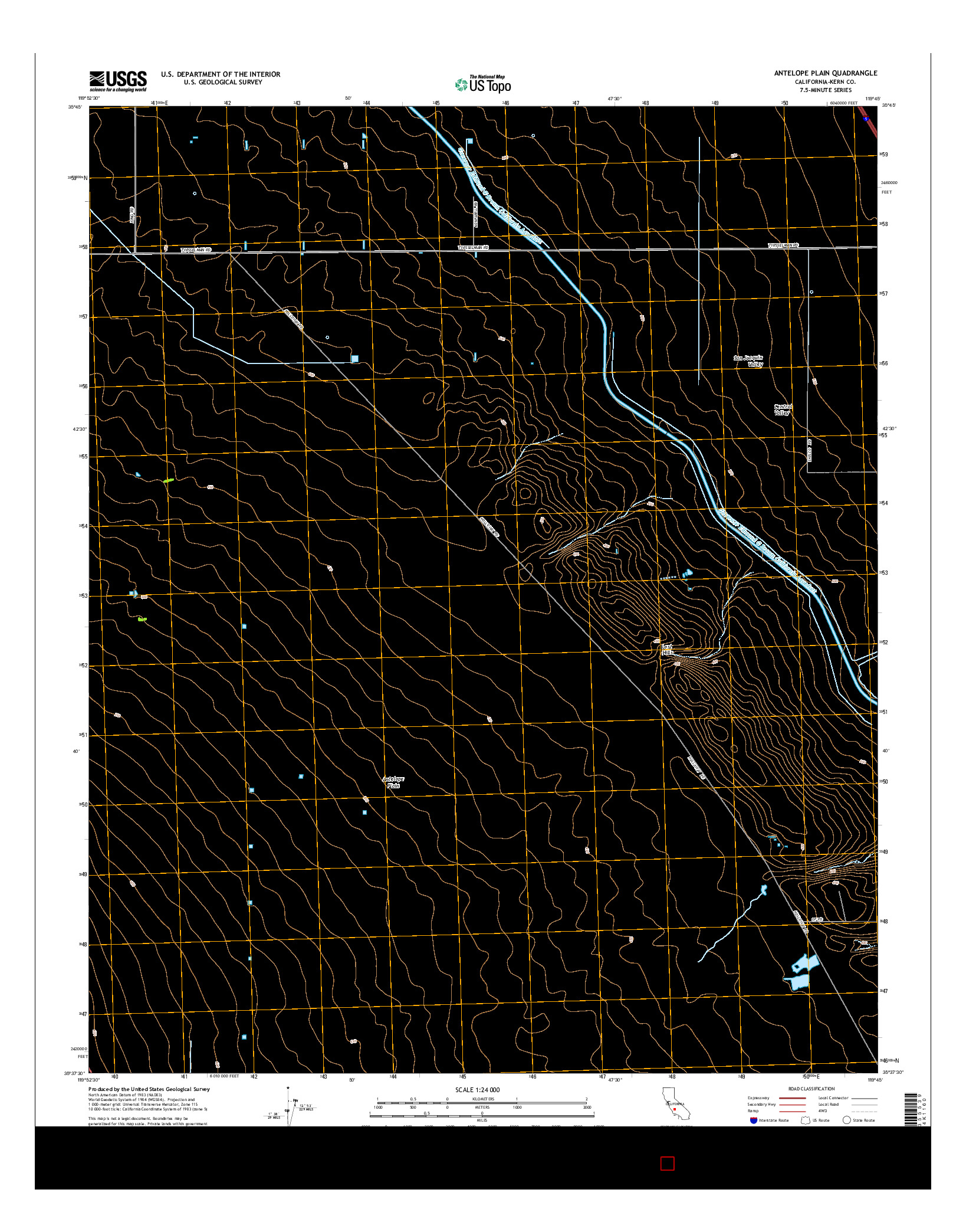 USGS US TOPO 7.5-MINUTE MAP FOR ANTELOPE PLAIN, CA 2015