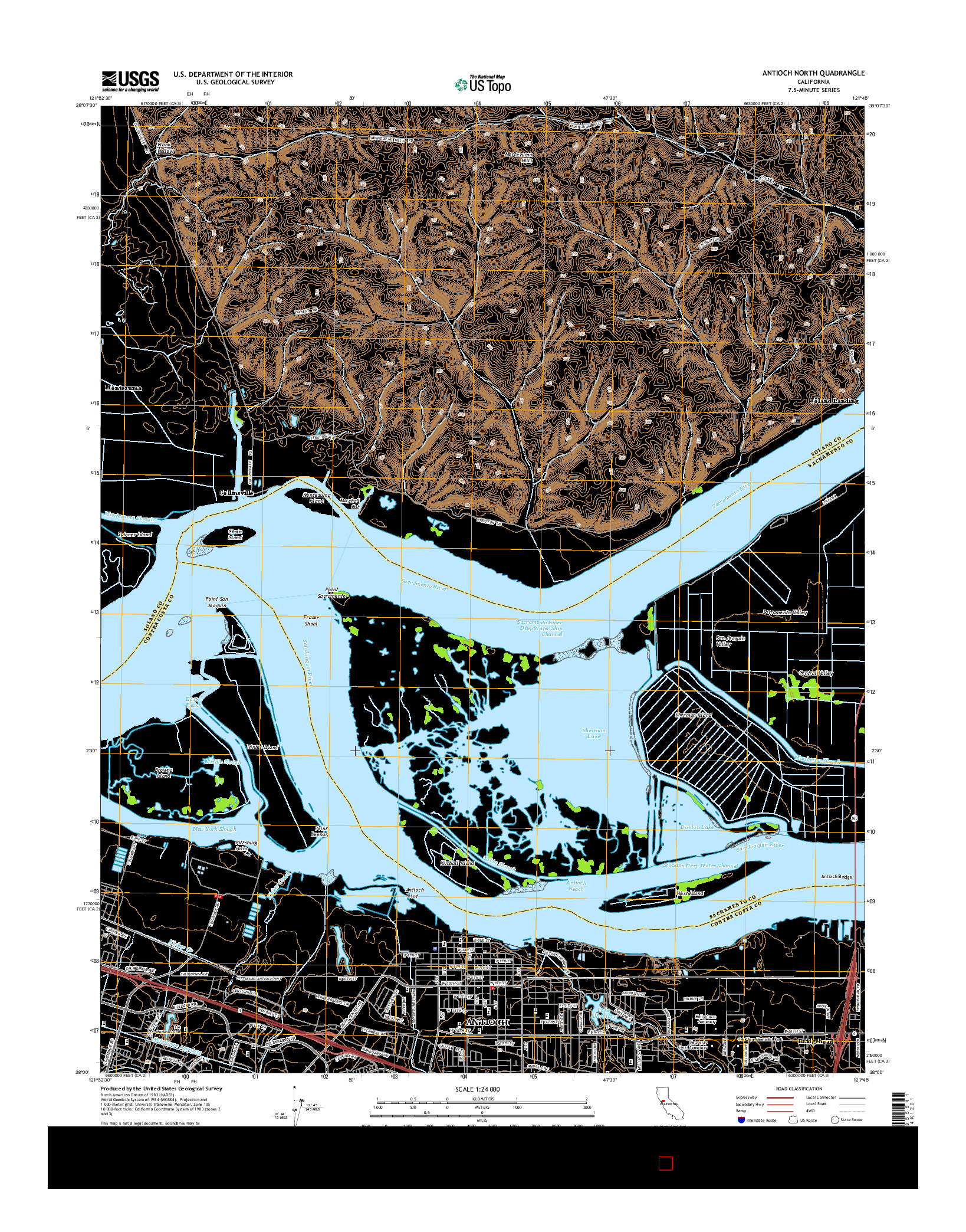 USGS US TOPO 7.5-MINUTE MAP FOR ANTIOCH NORTH, CA 2015