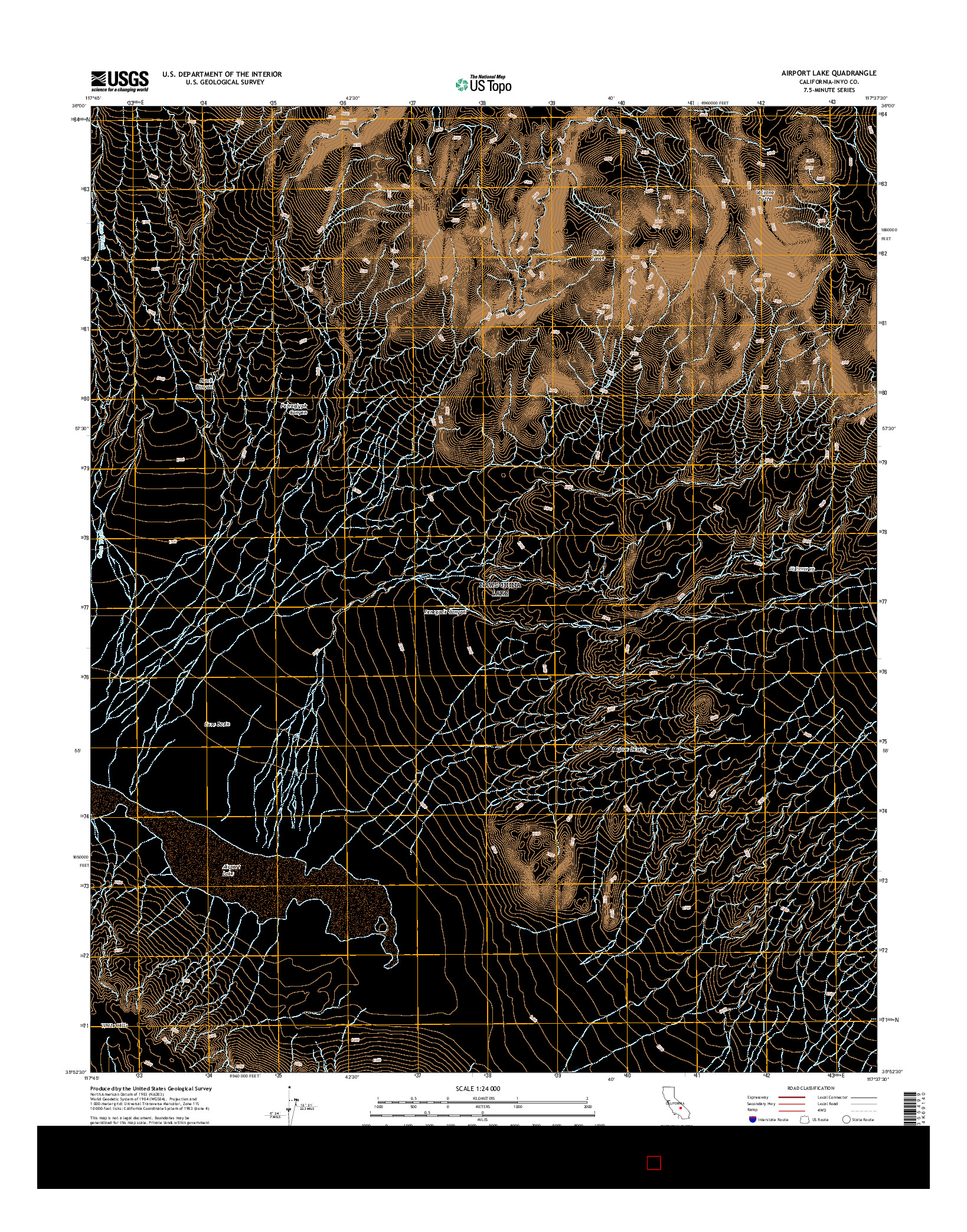 USGS US TOPO 7.5-MINUTE MAP FOR AIRPORT LAKE, CA 2015