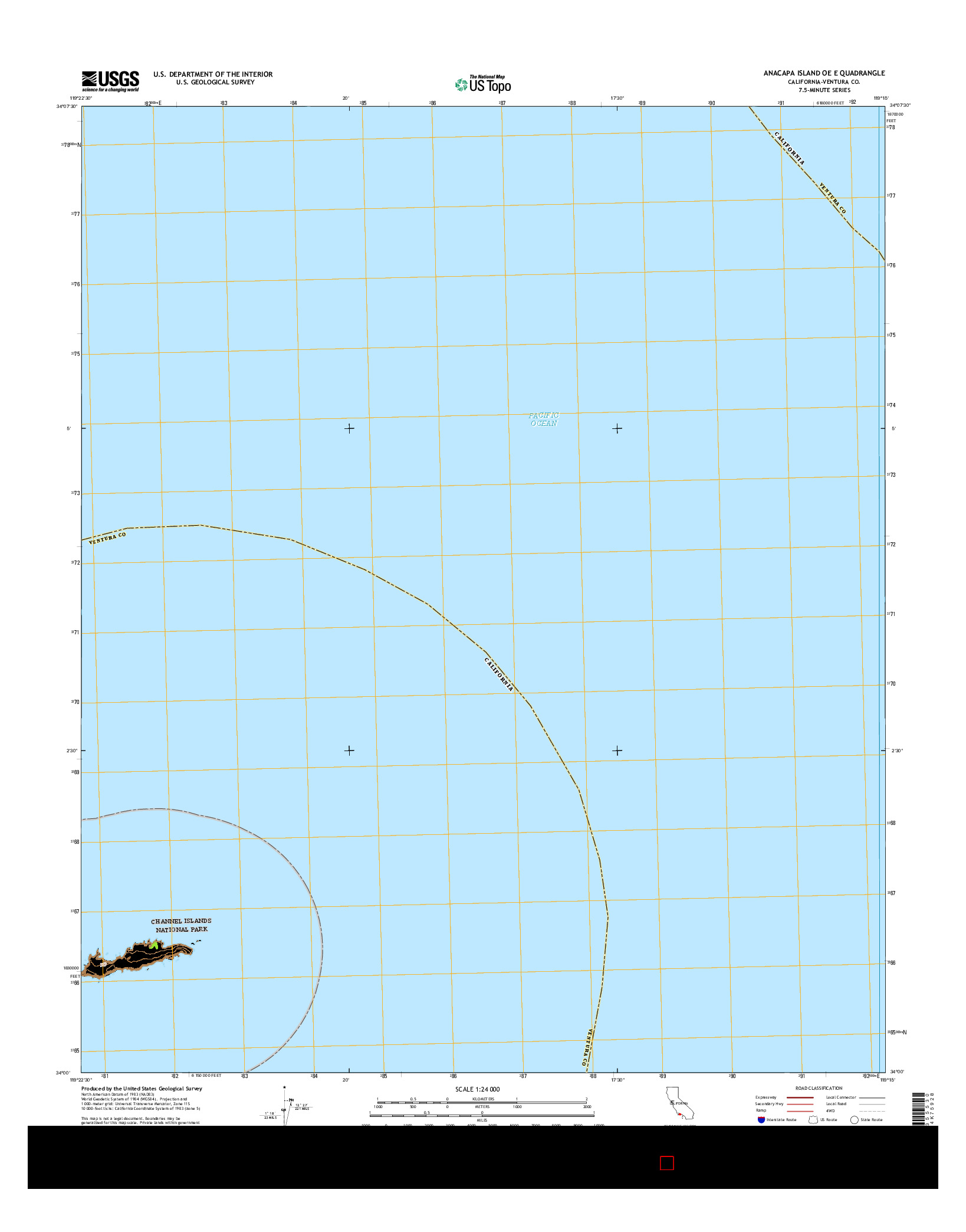 USGS US TOPO 7.5-MINUTE MAP FOR ANACAPA ISLAND OE E, CA 2015