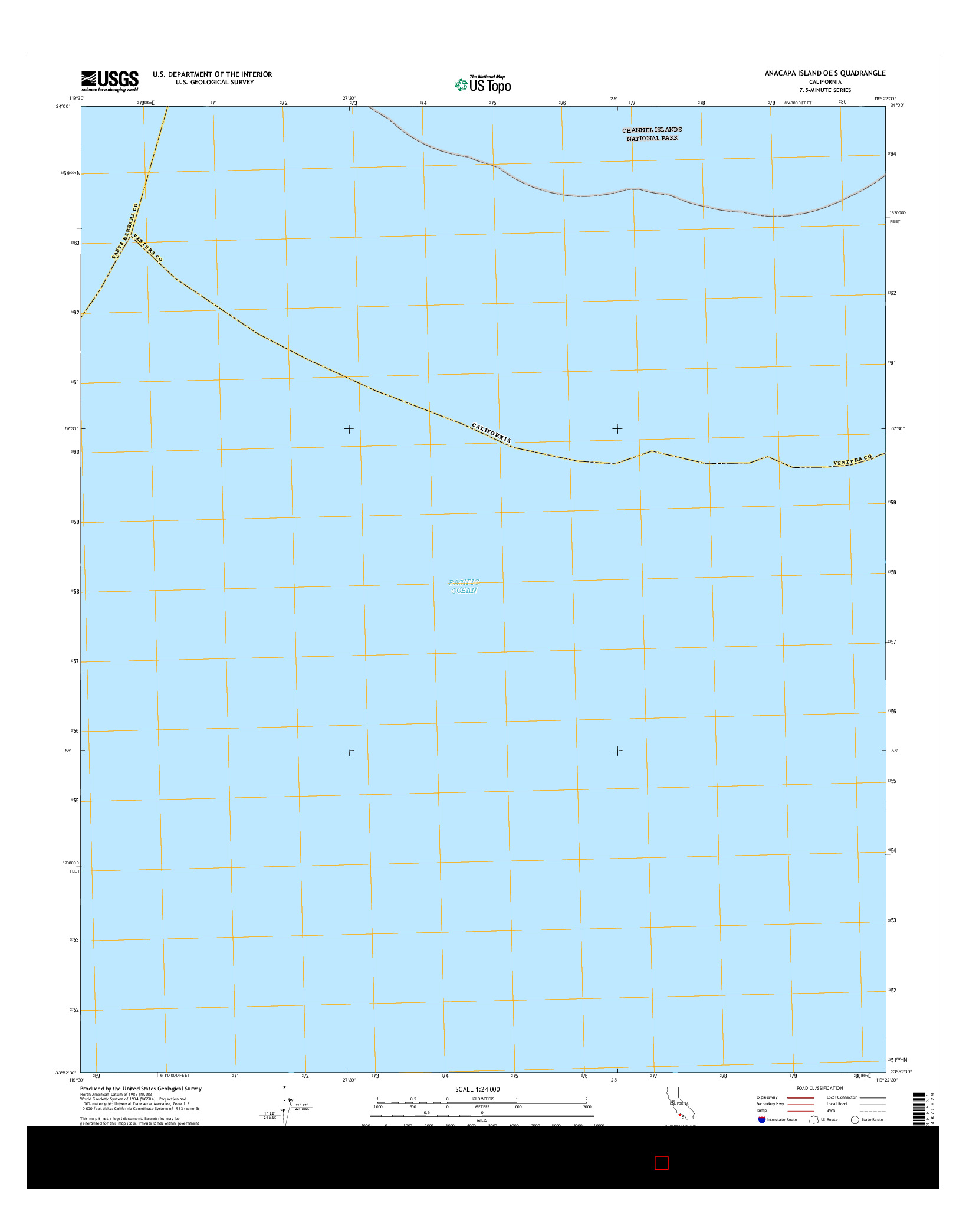 USGS US TOPO 7.5-MINUTE MAP FOR ANACAPA ISLAND OE S, CA 2015