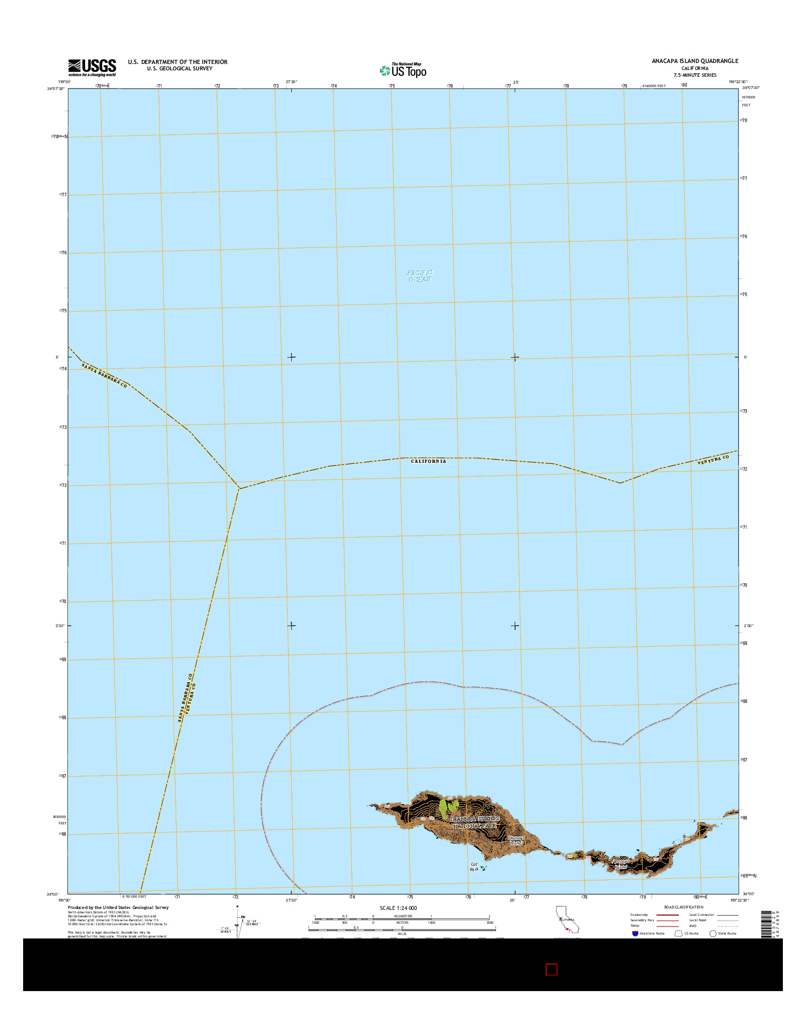 USGS US TOPO 7.5-MINUTE MAP FOR ANACAPA ISLAND, CA 2015
