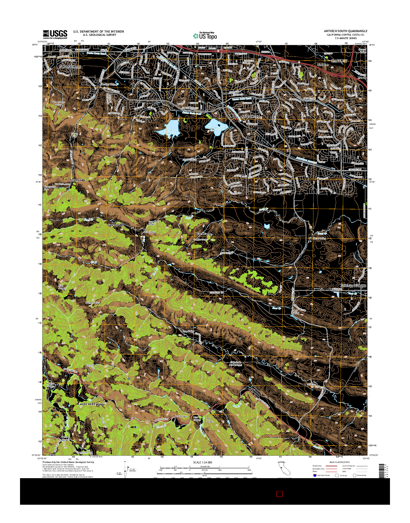 USGS US TOPO 7.5-MINUTE MAP FOR ANTIOCH SOUTH, CA 2015