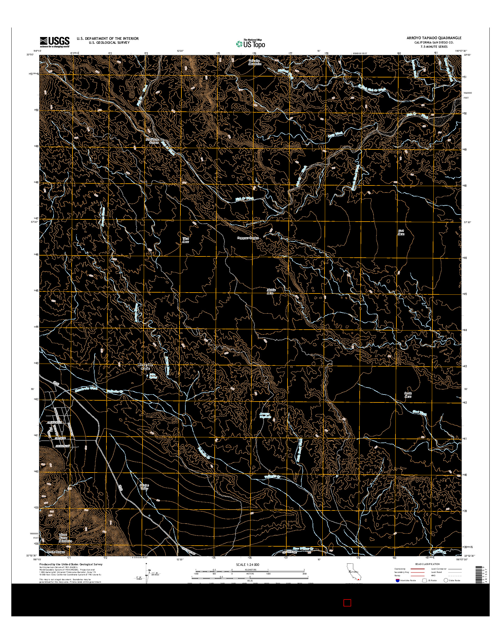 USGS US TOPO 7.5-MINUTE MAP FOR ARROYO TAPIADO, CA 2015
