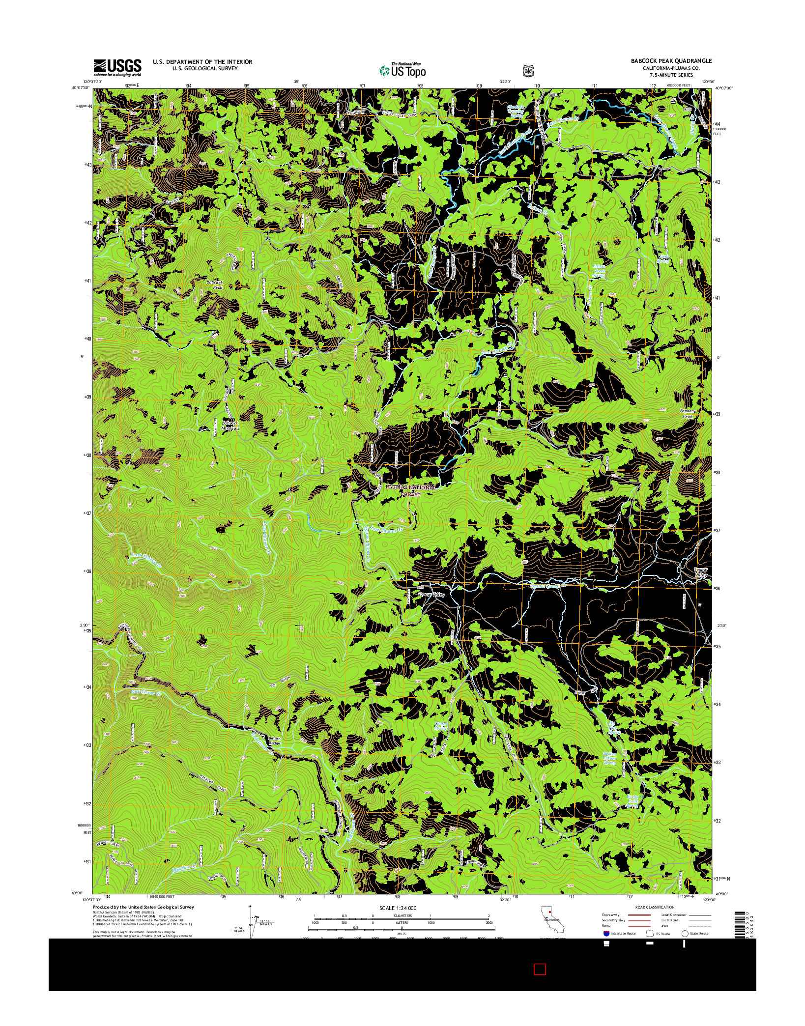 USGS US TOPO 7.5-MINUTE MAP FOR BABCOCK PEAK, CA 2015
