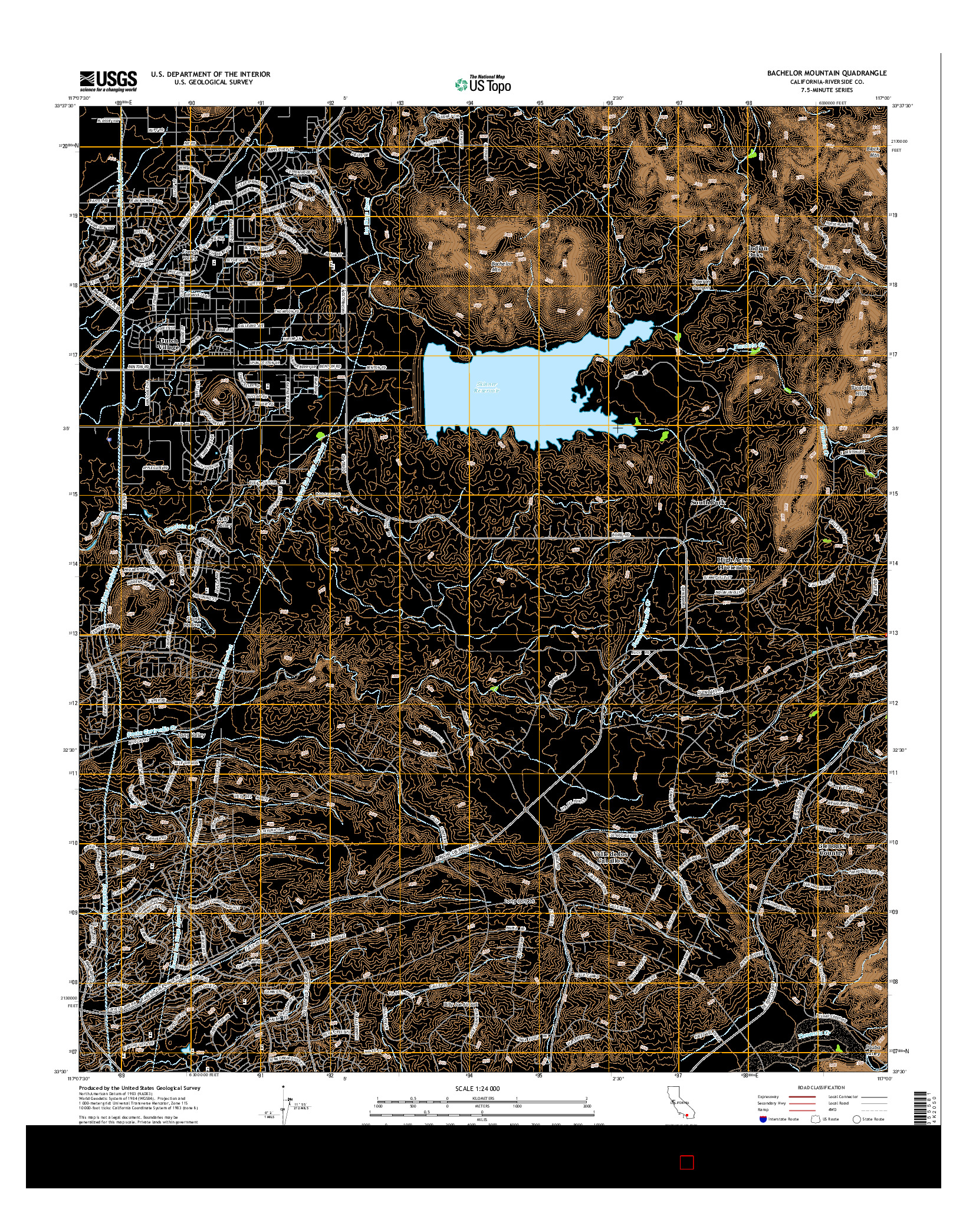 USGS US TOPO 7.5-MINUTE MAP FOR BACHELOR MOUNTAIN, CA 2015
