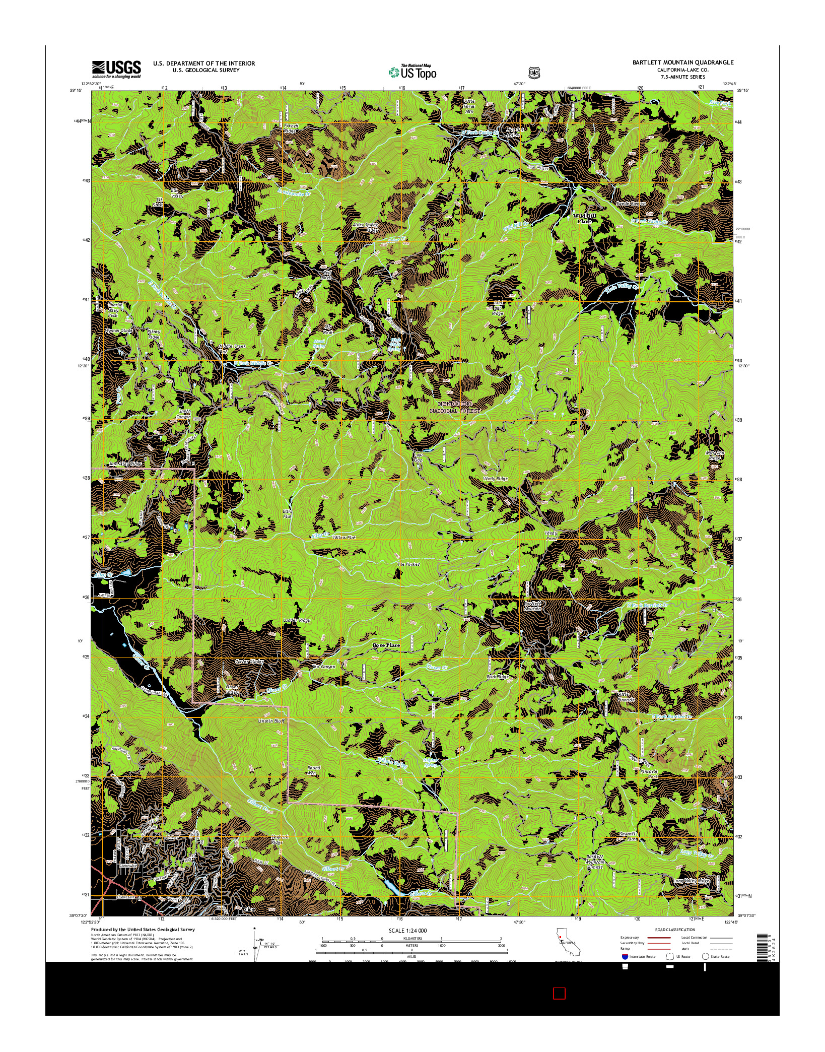 USGS US TOPO 7.5-MINUTE MAP FOR BARTLETT MOUNTAIN, CA 2015