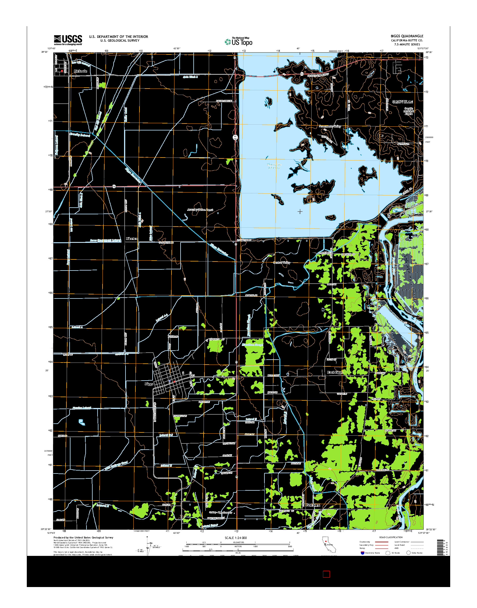 USGS US TOPO 7.5-MINUTE MAP FOR BIGGS, CA 2015