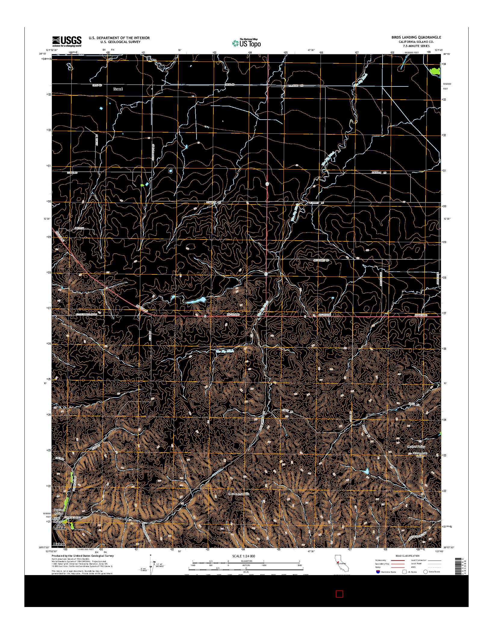 USGS US TOPO 7.5-MINUTE MAP FOR BIRDS LANDING, CA 2015