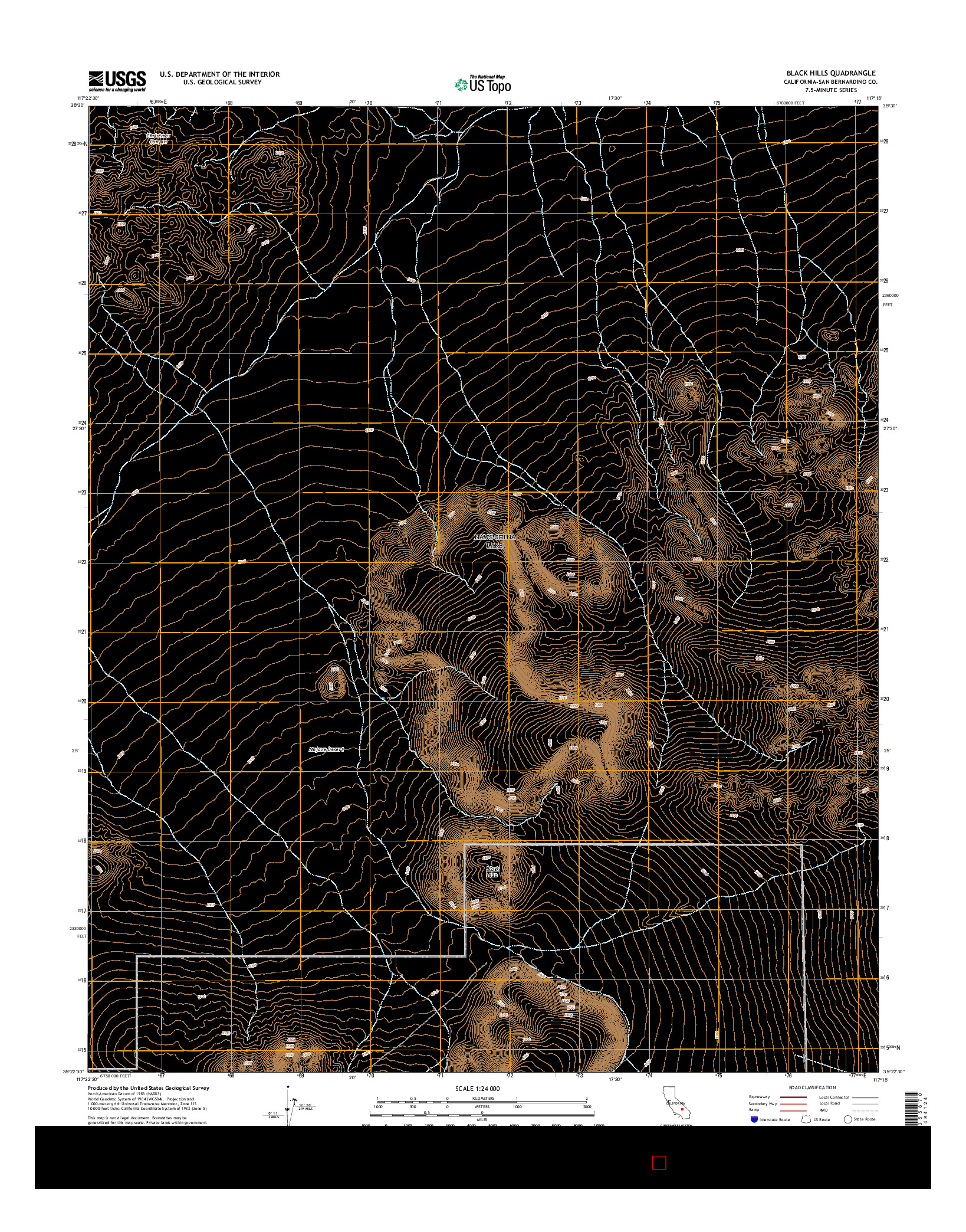 USGS US TOPO 7.5-MINUTE MAP FOR BLACK HILLS, CA 2015