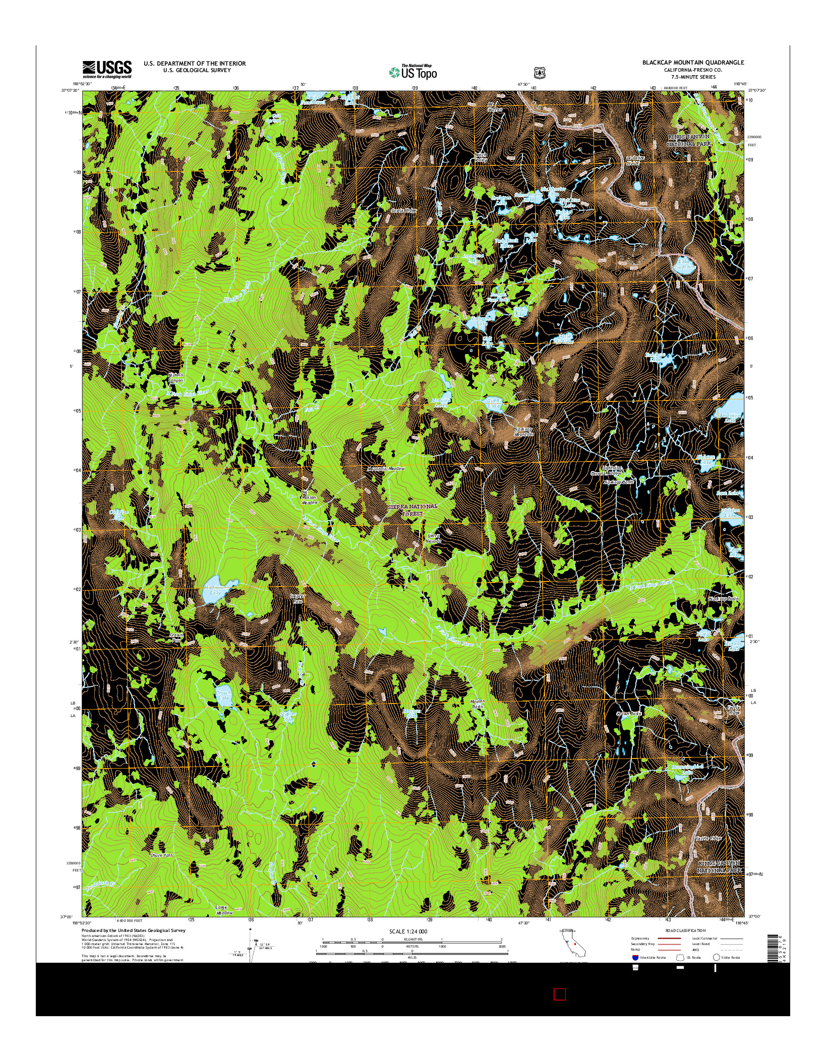 USGS US TOPO 7.5-MINUTE MAP FOR BLACKCAP MOUNTAIN, CA 2015