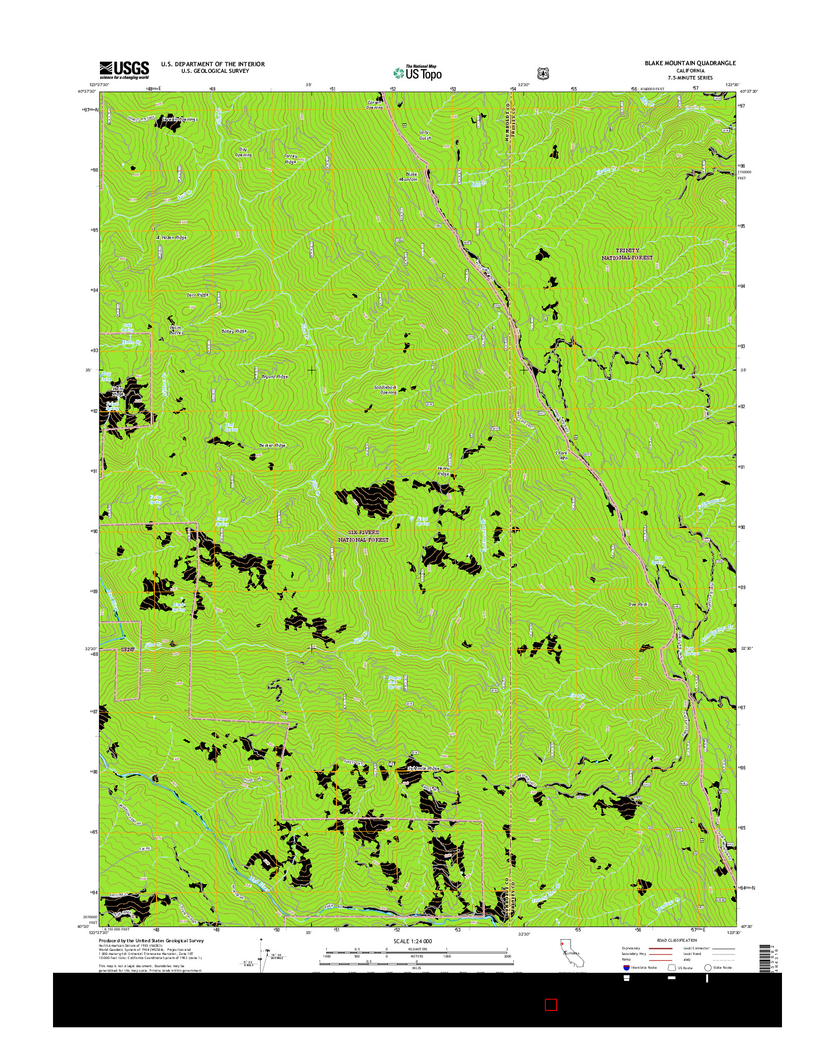 USGS US TOPO 7.5-MINUTE MAP FOR BLAKE MOUNTAIN, CA 2015