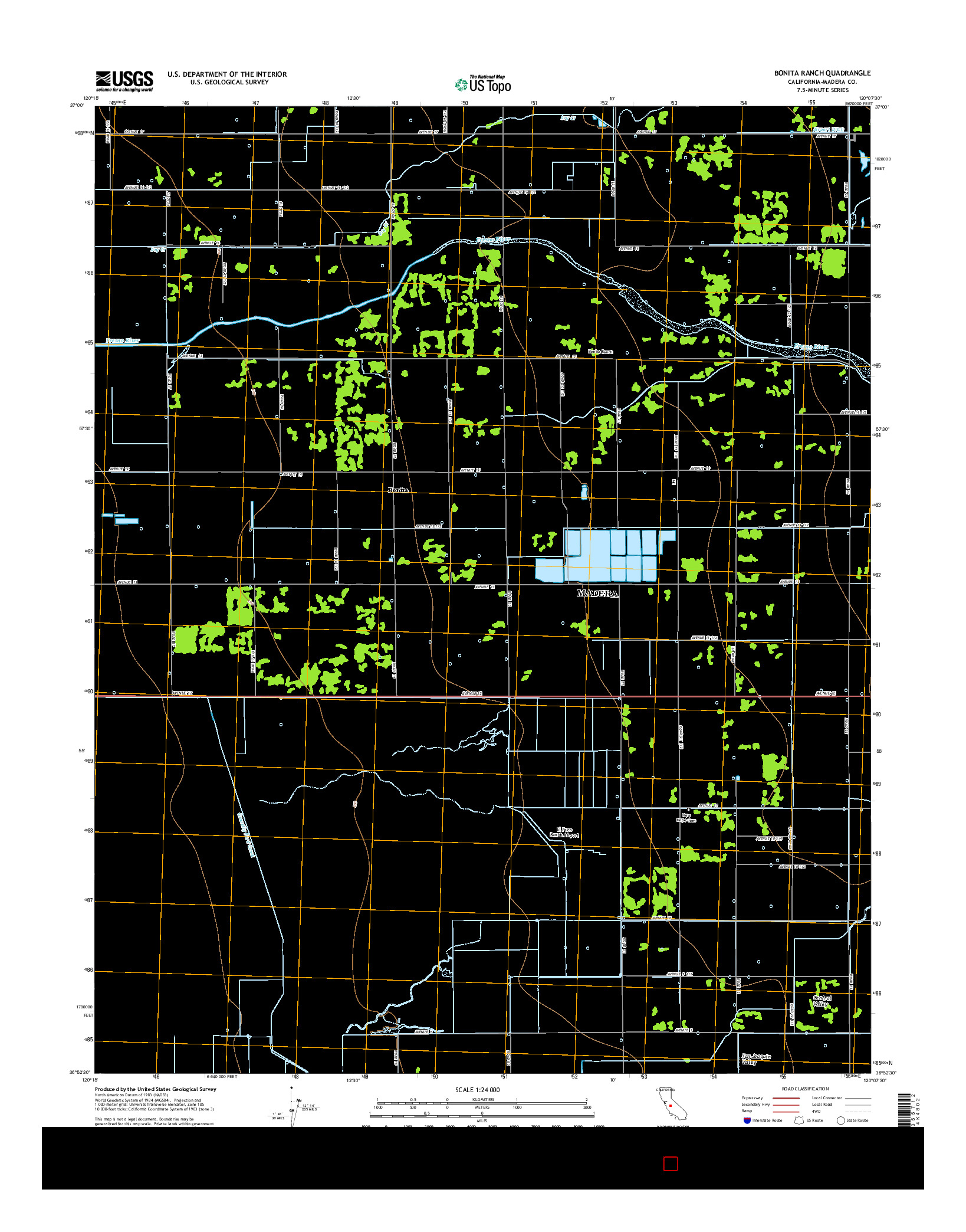 USGS US TOPO 7.5-MINUTE MAP FOR BONITA RANCH, CA 2015