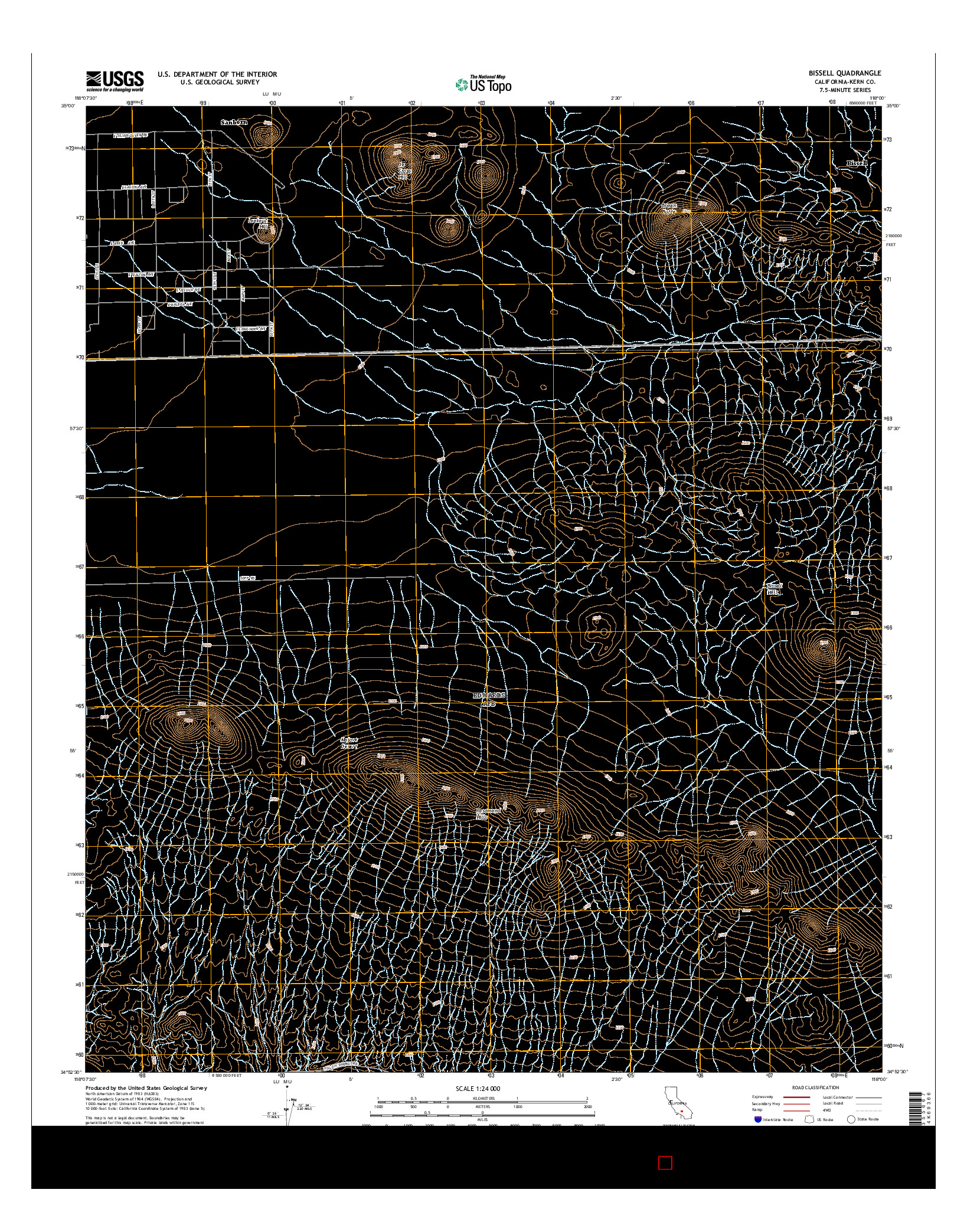 USGS US TOPO 7.5-MINUTE MAP FOR BISSELL, CA 2015