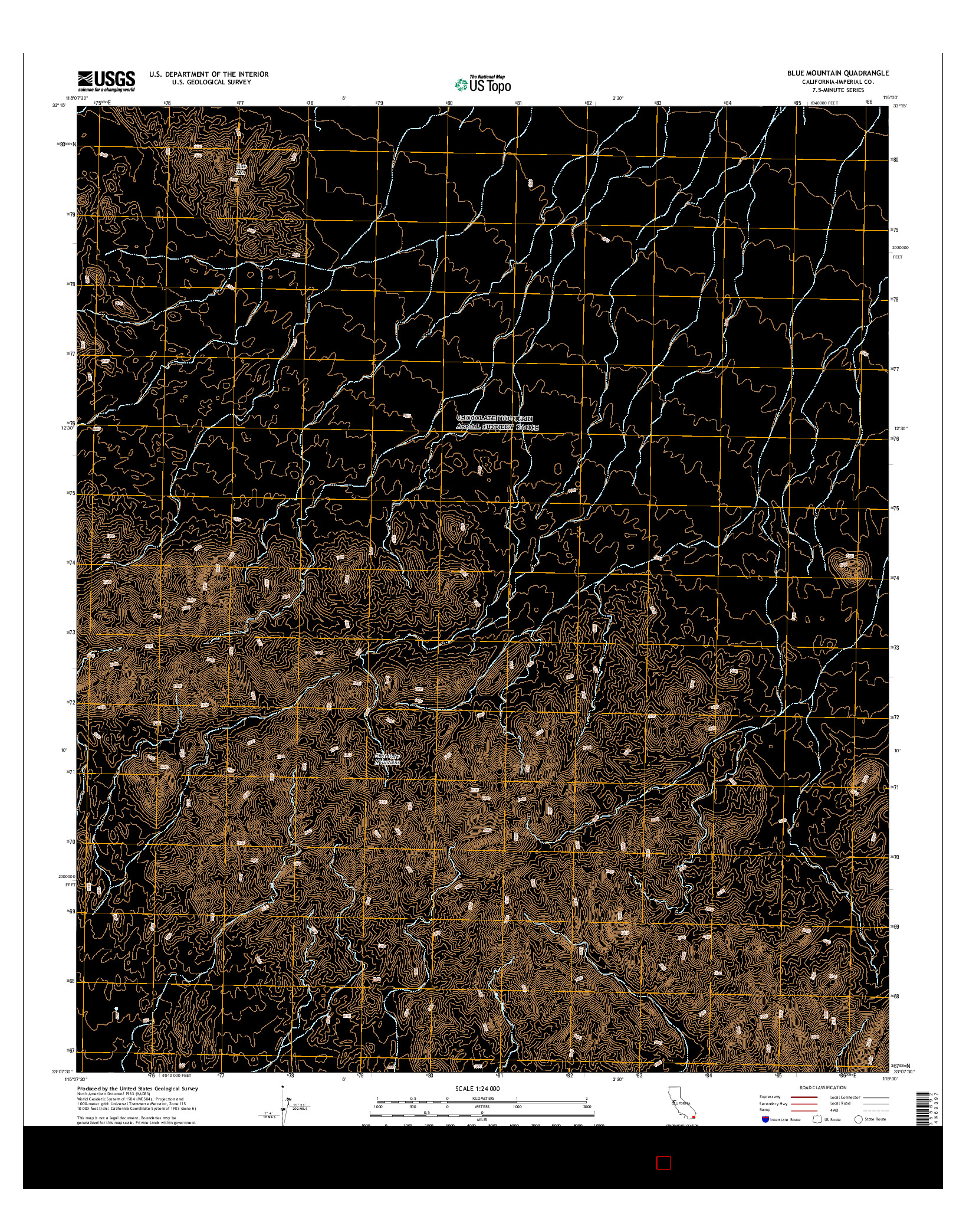 USGS US TOPO 7.5-MINUTE MAP FOR BLUE MOUNTAIN, CA 2015