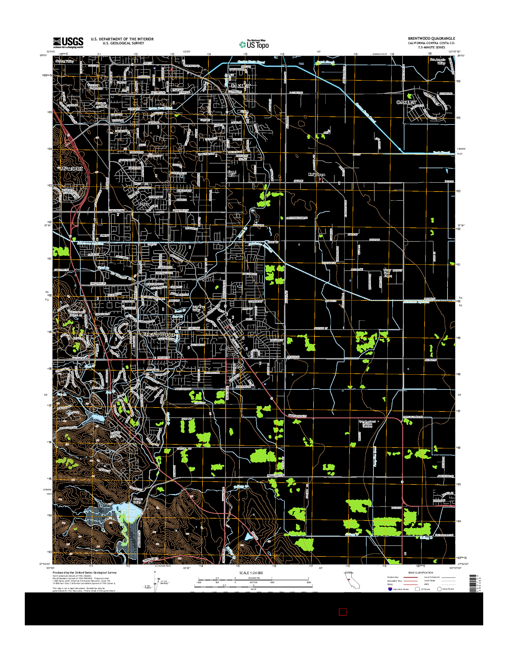 USGS US TOPO 7.5-MINUTE MAP FOR BRENTWOOD, CA 2015