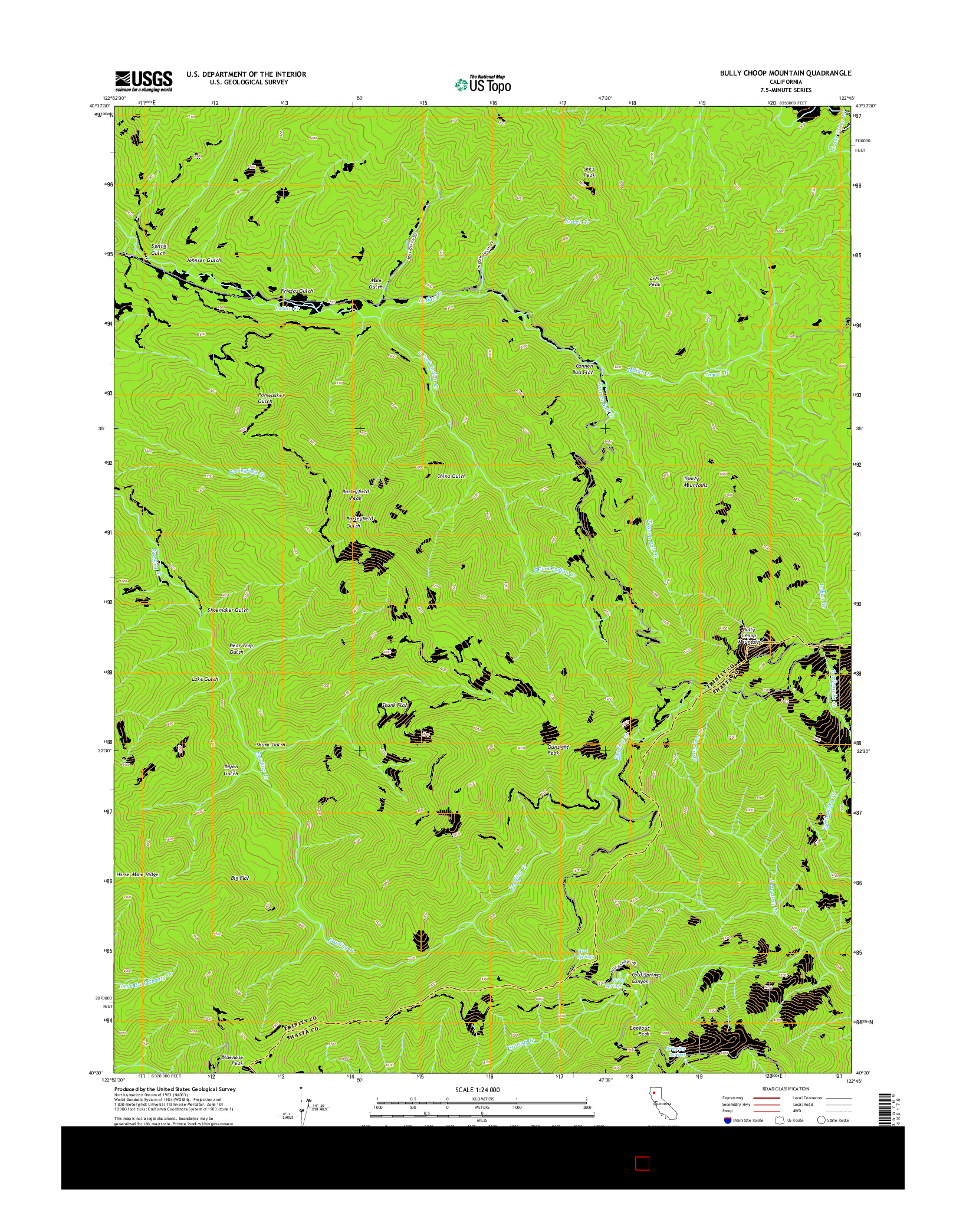 USGS US TOPO 7.5-MINUTE MAP FOR BULLY CHOOP MOUNTAIN, CA 2015