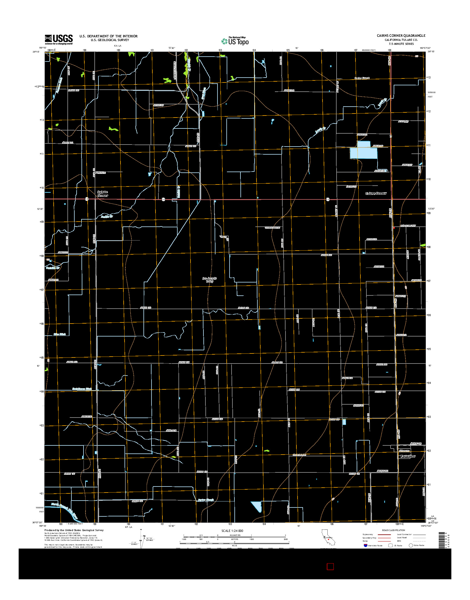 USGS US TOPO 7.5-MINUTE MAP FOR CAIRNS CORNER, CA 2015