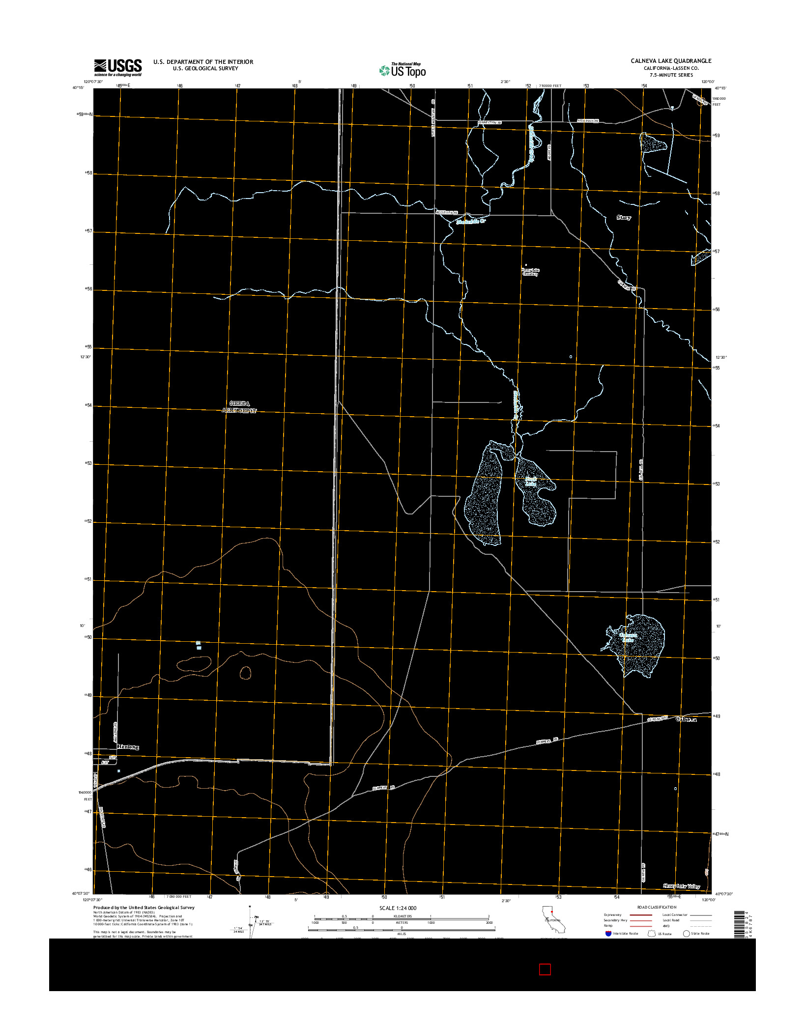 USGS US TOPO 7.5-MINUTE MAP FOR CALNEVA LAKE, CA 2015