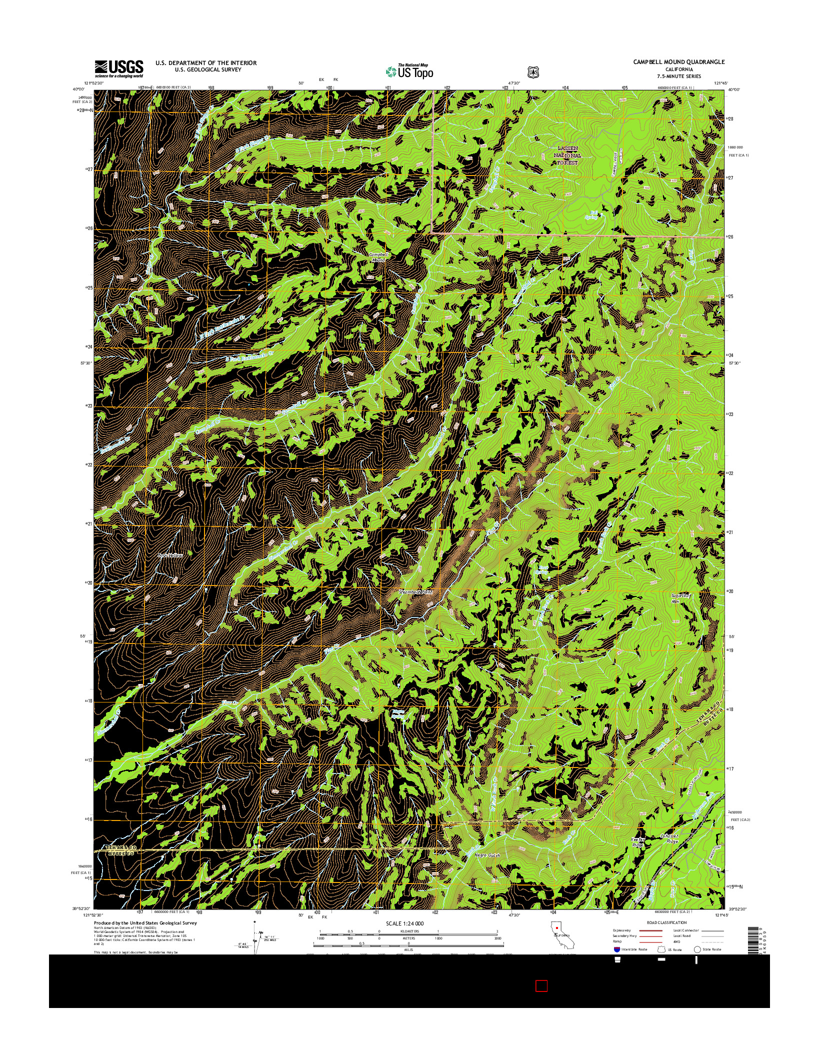 USGS US TOPO 7.5-MINUTE MAP FOR CAMPBELL MOUND, CA 2015