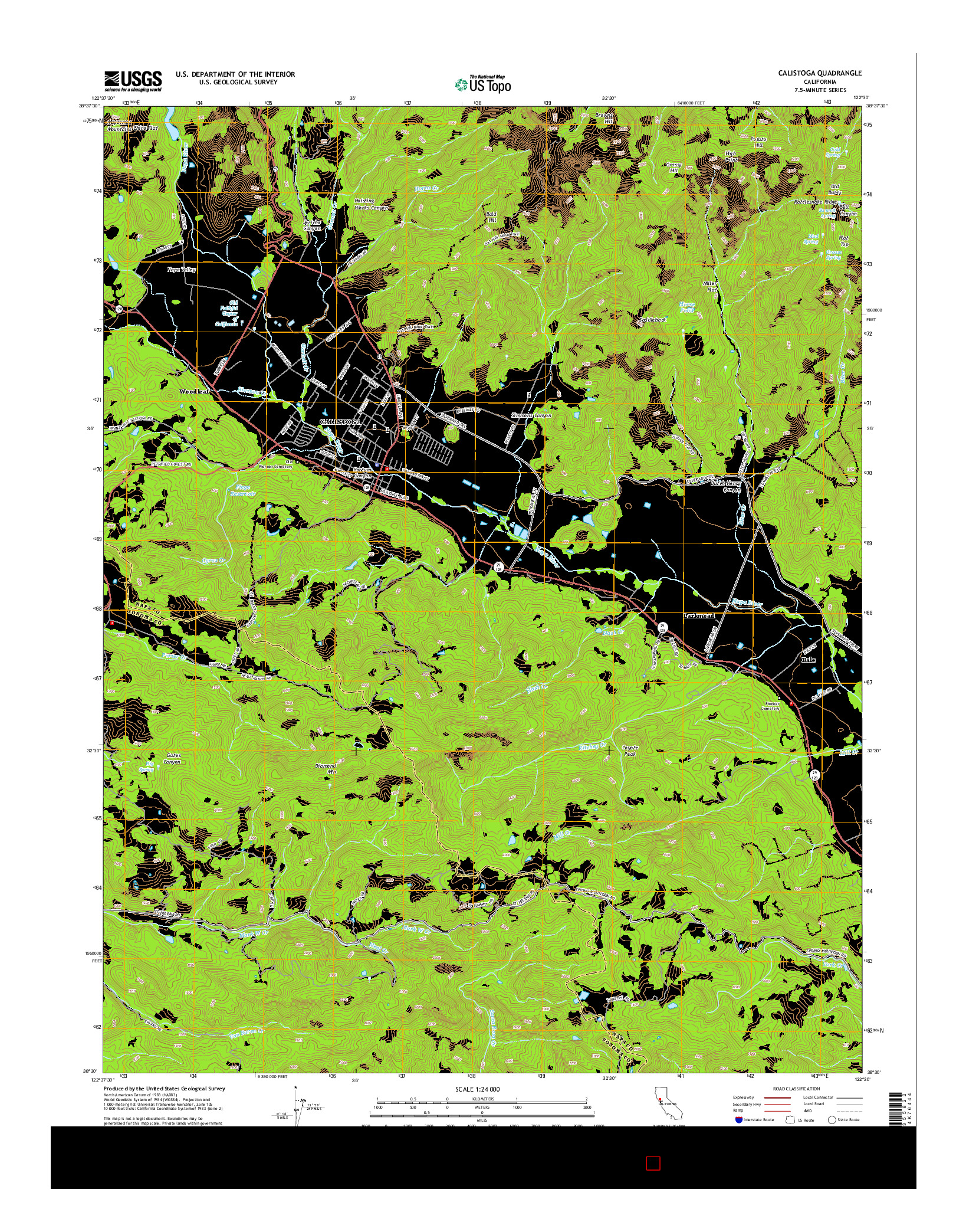 USGS US TOPO 7.5-MINUTE MAP FOR CALISTOGA, CA 2015