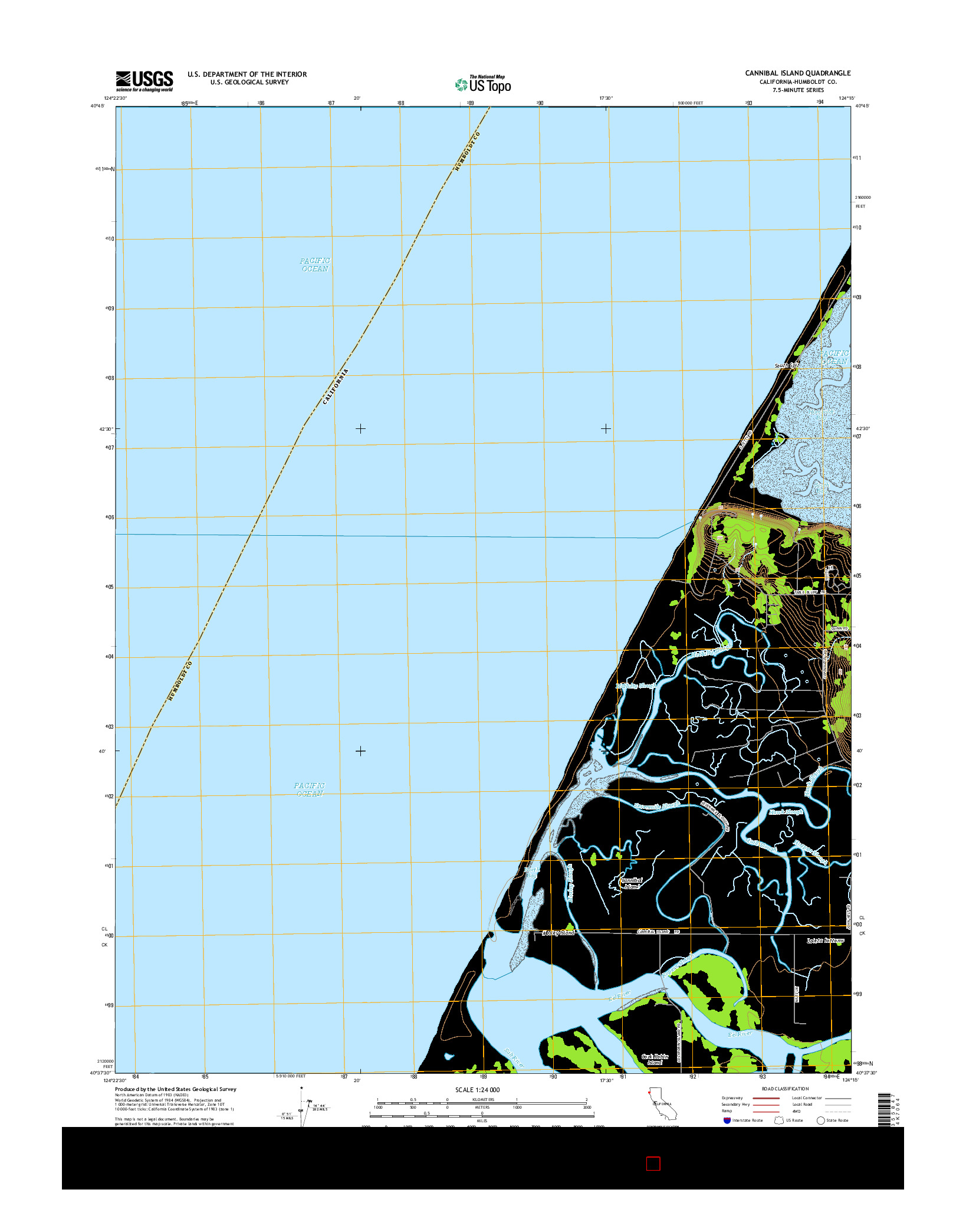 USGS US TOPO 7.5-MINUTE MAP FOR CANNIBAL ISLAND, CA 2015