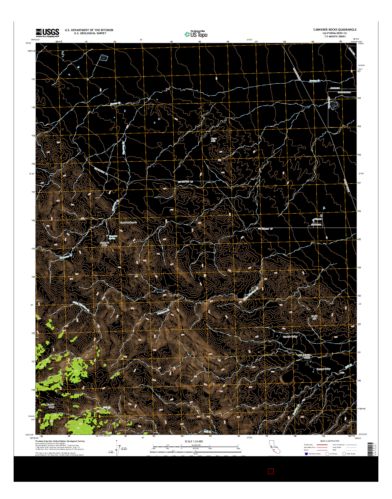 USGS US TOPO 7.5-MINUTE MAP FOR CARNEROS ROCKS, CA 2015