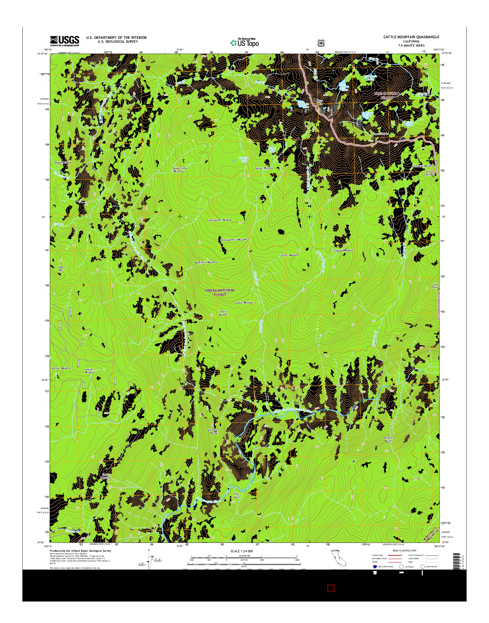 USGS US TOPO 7.5-MINUTE MAP FOR CATTLE MOUNTAIN, CA 2015